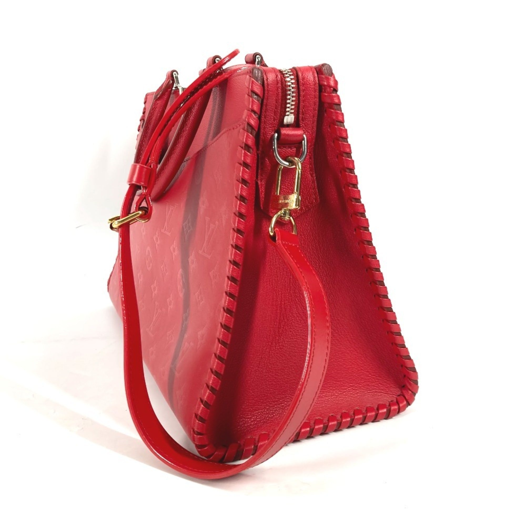 Louis Vuitton Monogram Red Color Ruby Monogram Handbag Shoulder Bag Tote Bag (Pre-Owned)