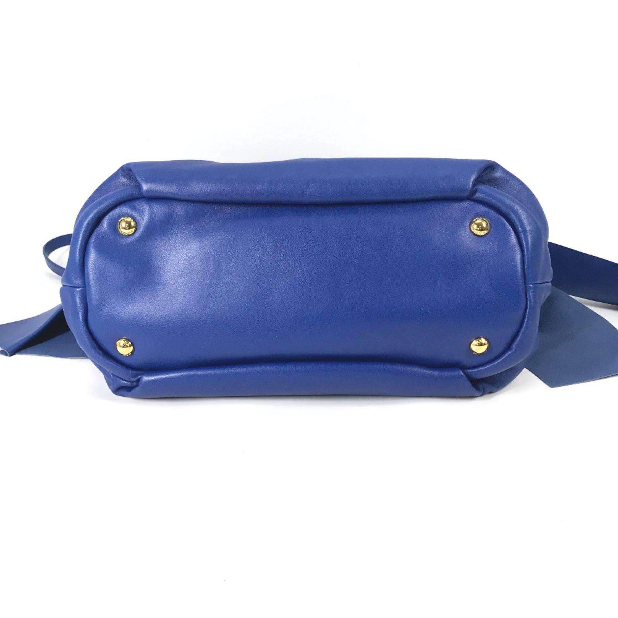 Prada Blue Leather Handbag (Pre-Owned)
