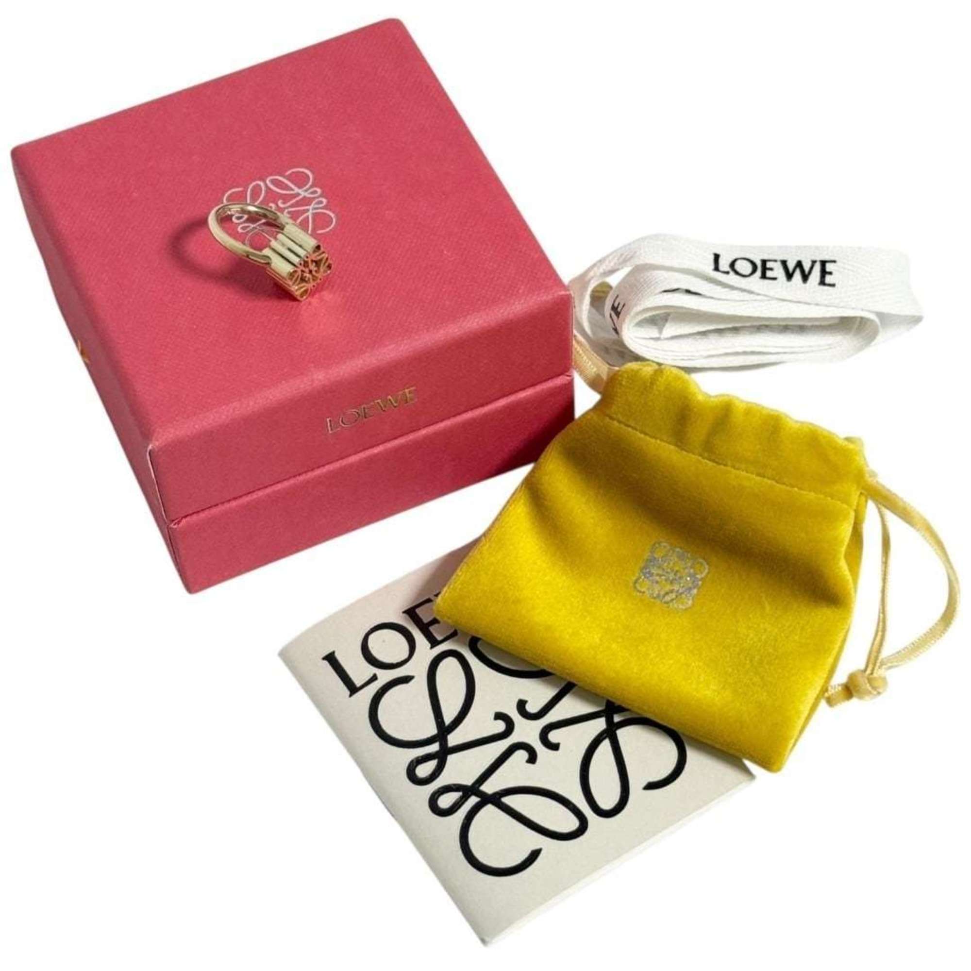 Loewe Gold Plating Silver 925 Band Ring (Pre-Owned)