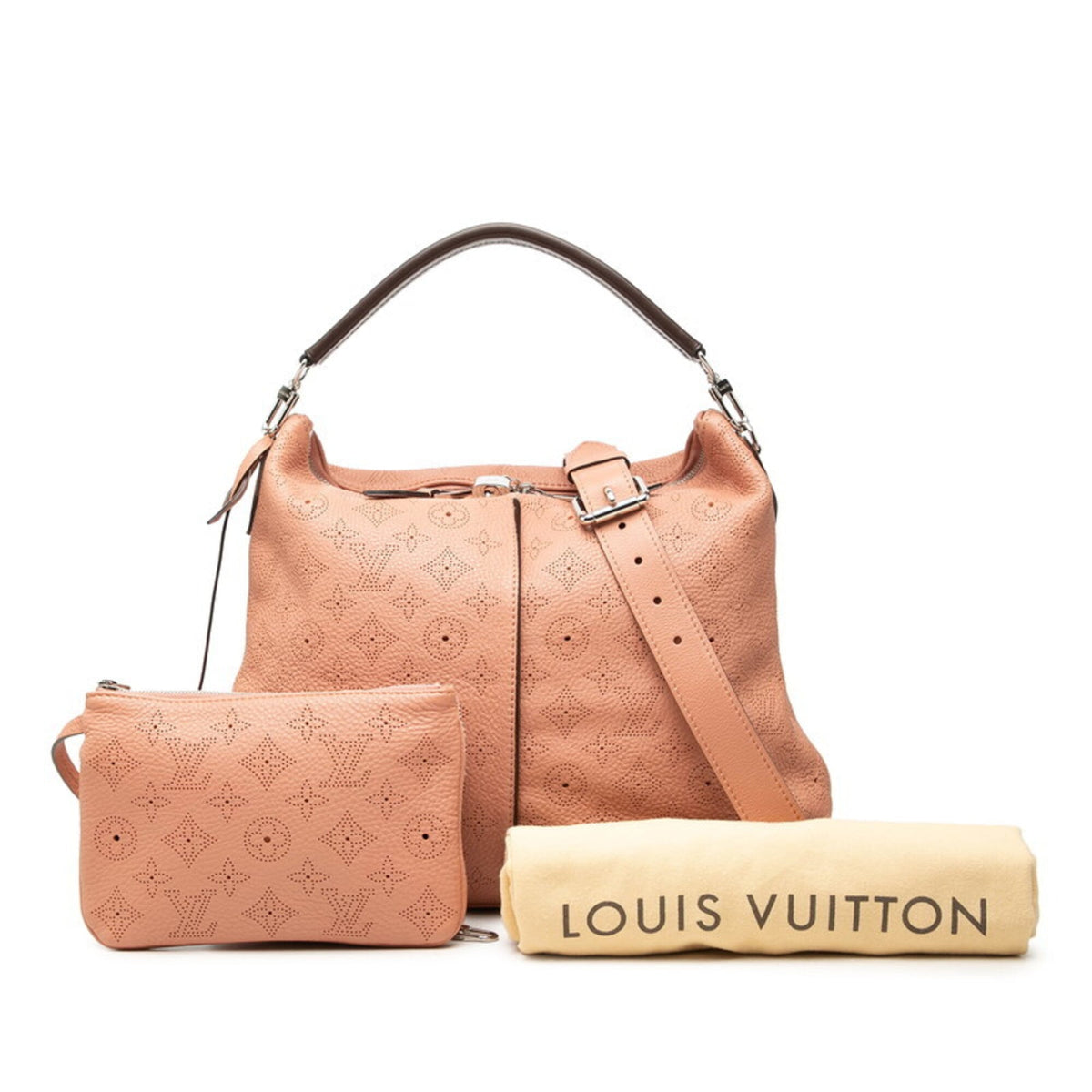 Louis Vuitton Pink Rose Poudre Leather Shoulder Bag Tote Bag (Pre-Owned)