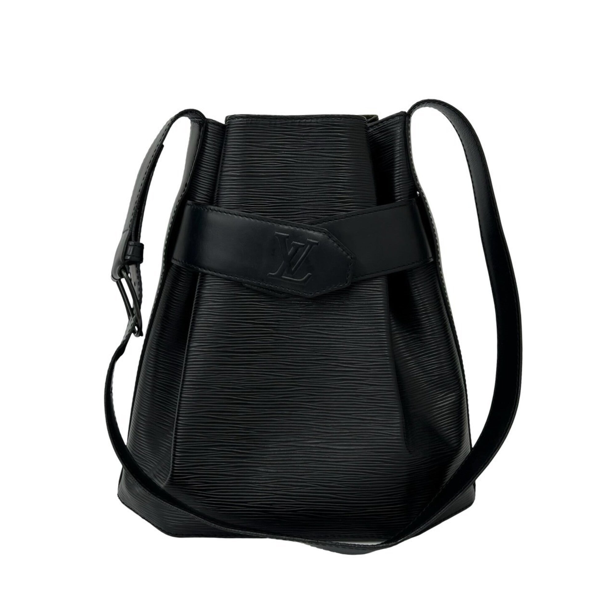 Louis Vuitton Black Leather Shoulder Bag (Pre-Owned)