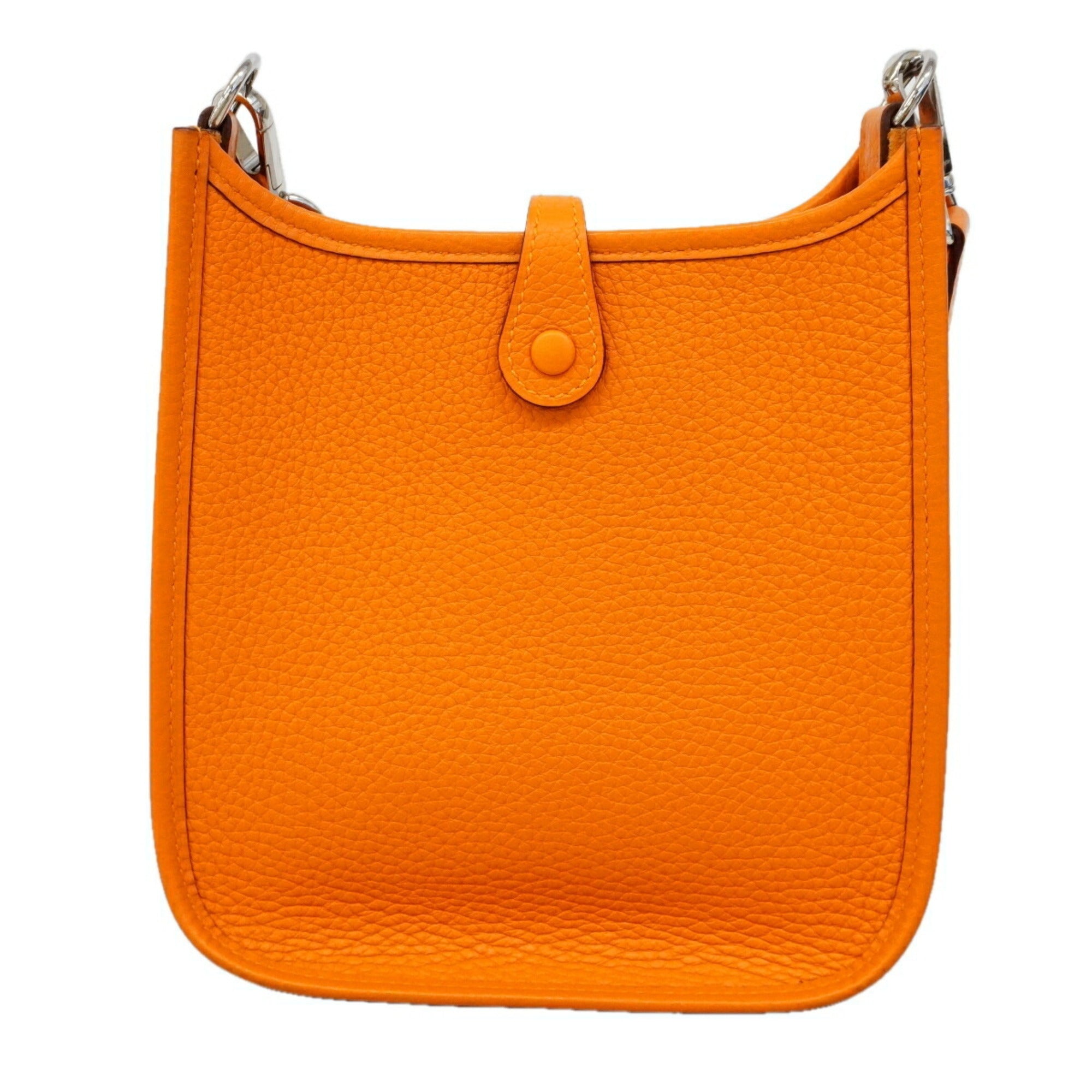 Hermes Orange Taurillon Clemence Leather Shoulder Bag (Pre-Owned)