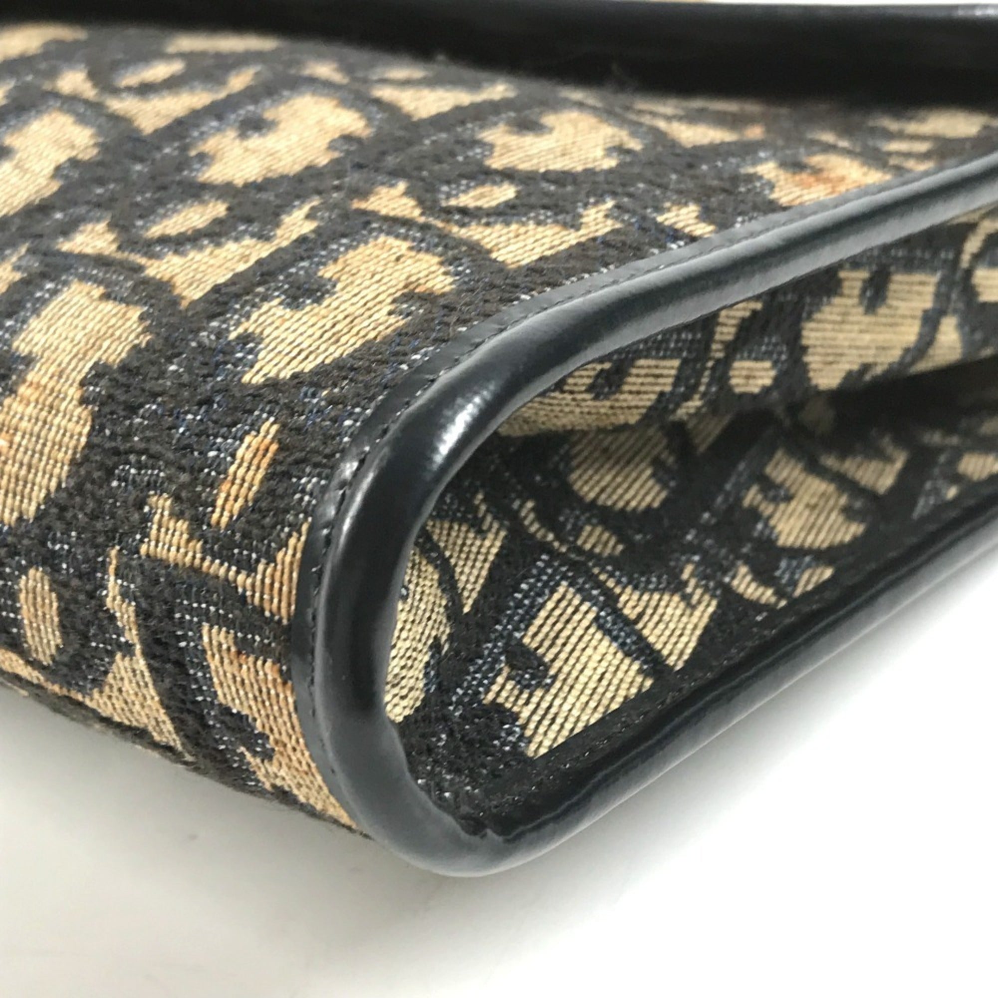 Christian Dior Navy Trotter Clutch Bag Shoulder Bag (Pre-Owned)