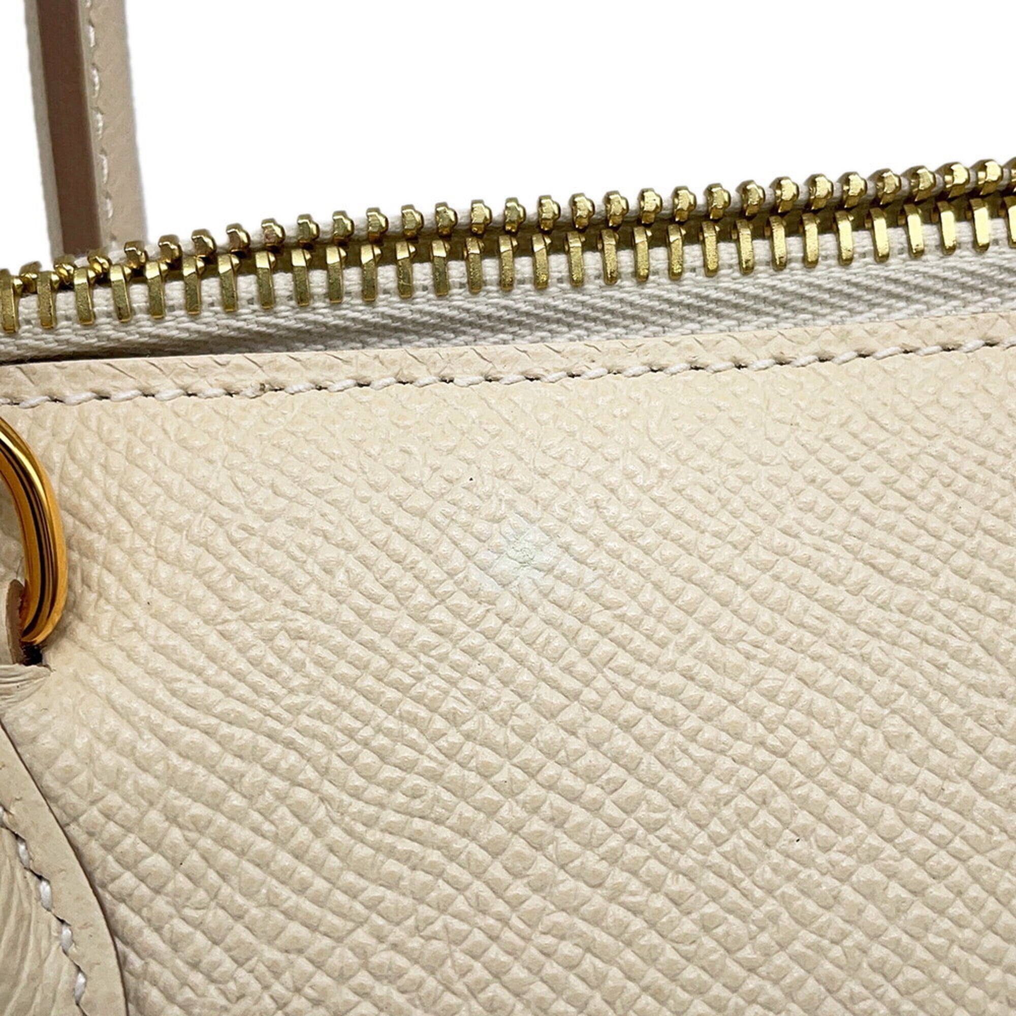 Hermes Cream Ivory Epsom Leather Handbag Shoulder Bag (Pre-Owned)