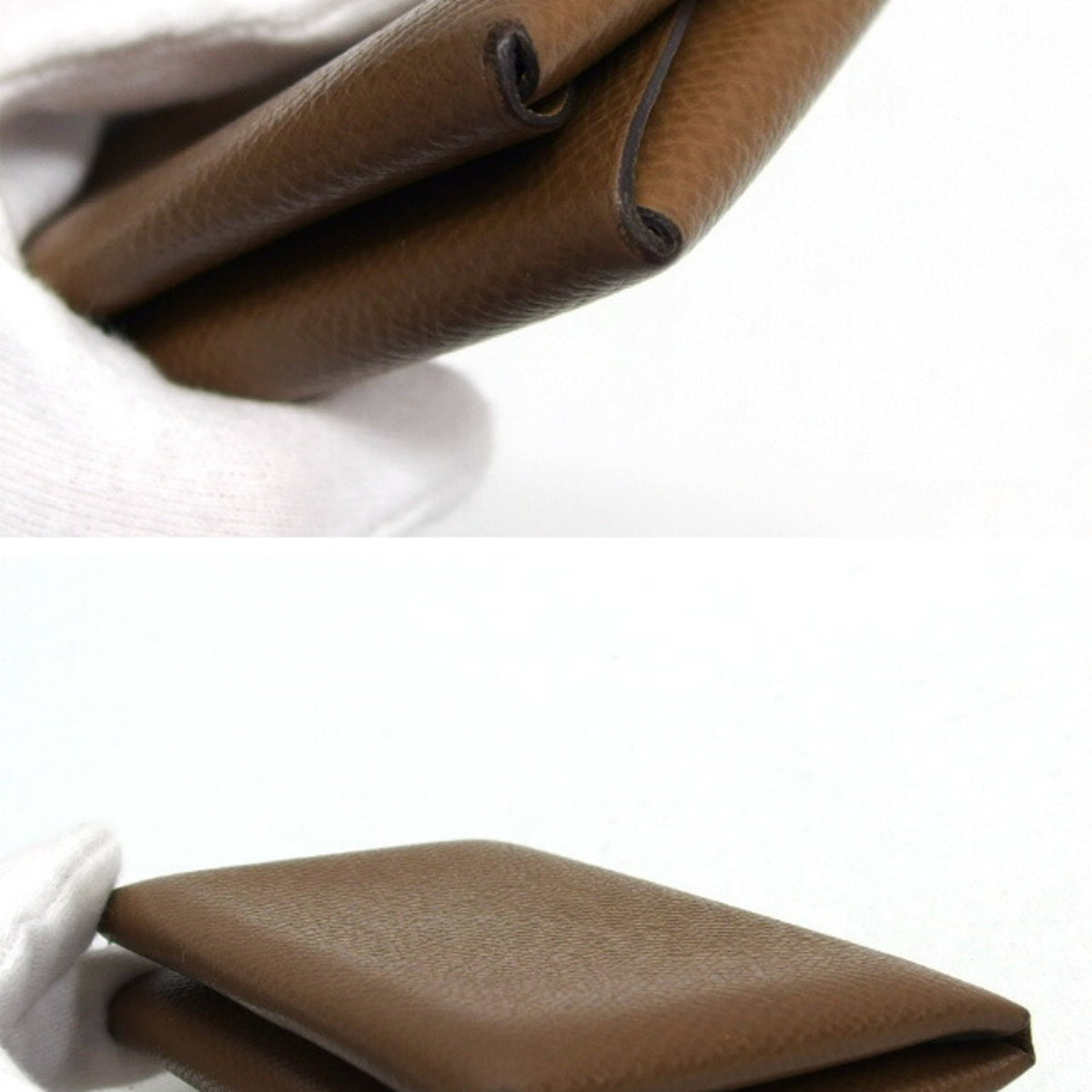 Hermes Brown Marron Epsom Leather Coin Purse/Coin Case (Pre-Owned)