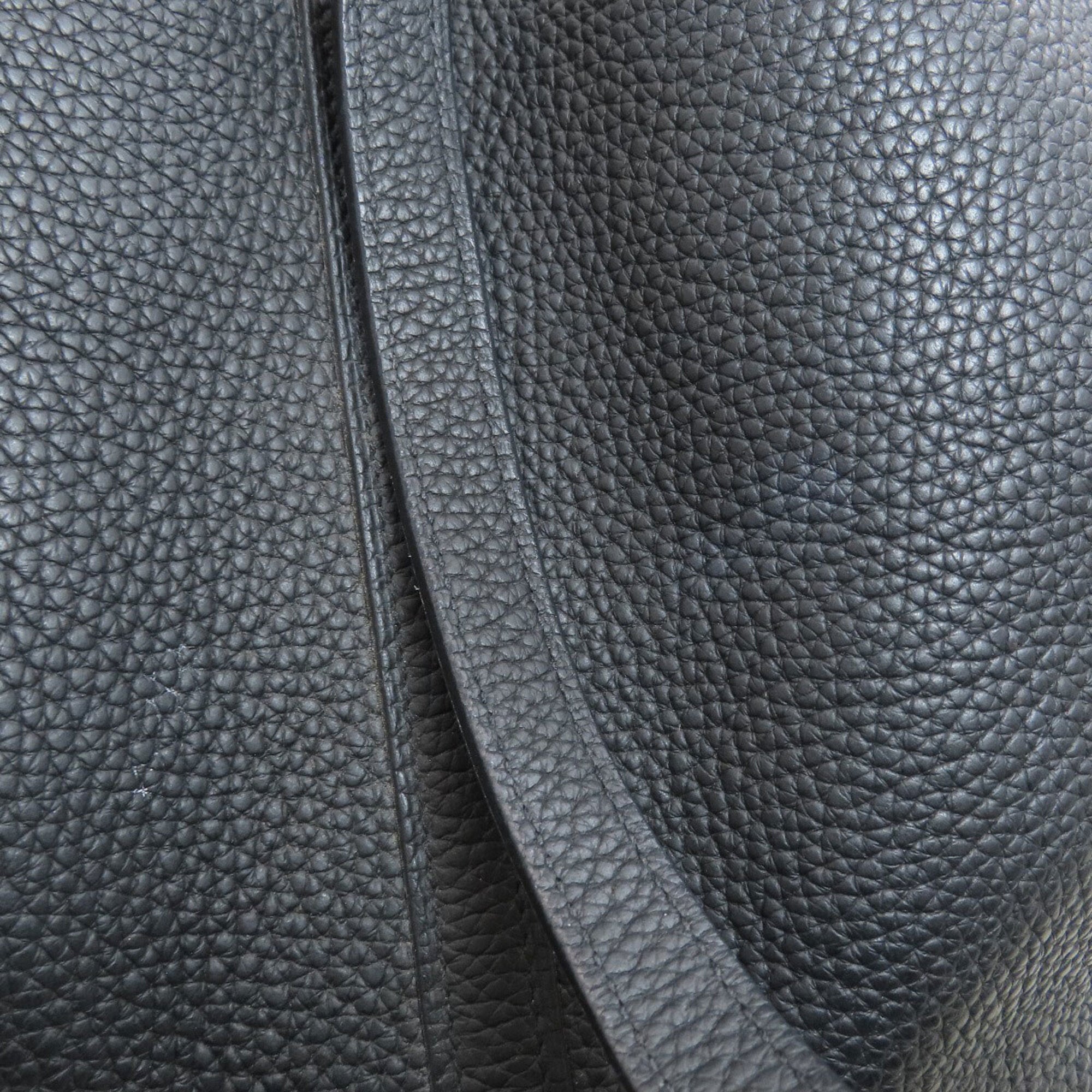 Hermes Black Taurillon Clemence Leather Handbag (Pre-Owned)
