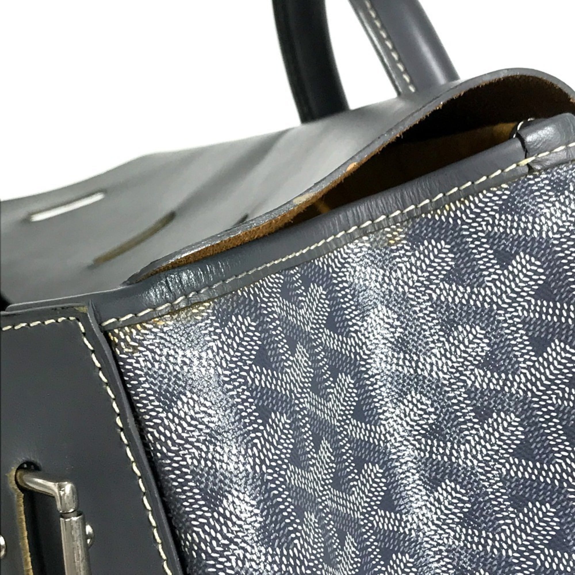 Goyard Gray Pvc Leather Boston Bag Handbag Tote Bag (Pre-Owned)