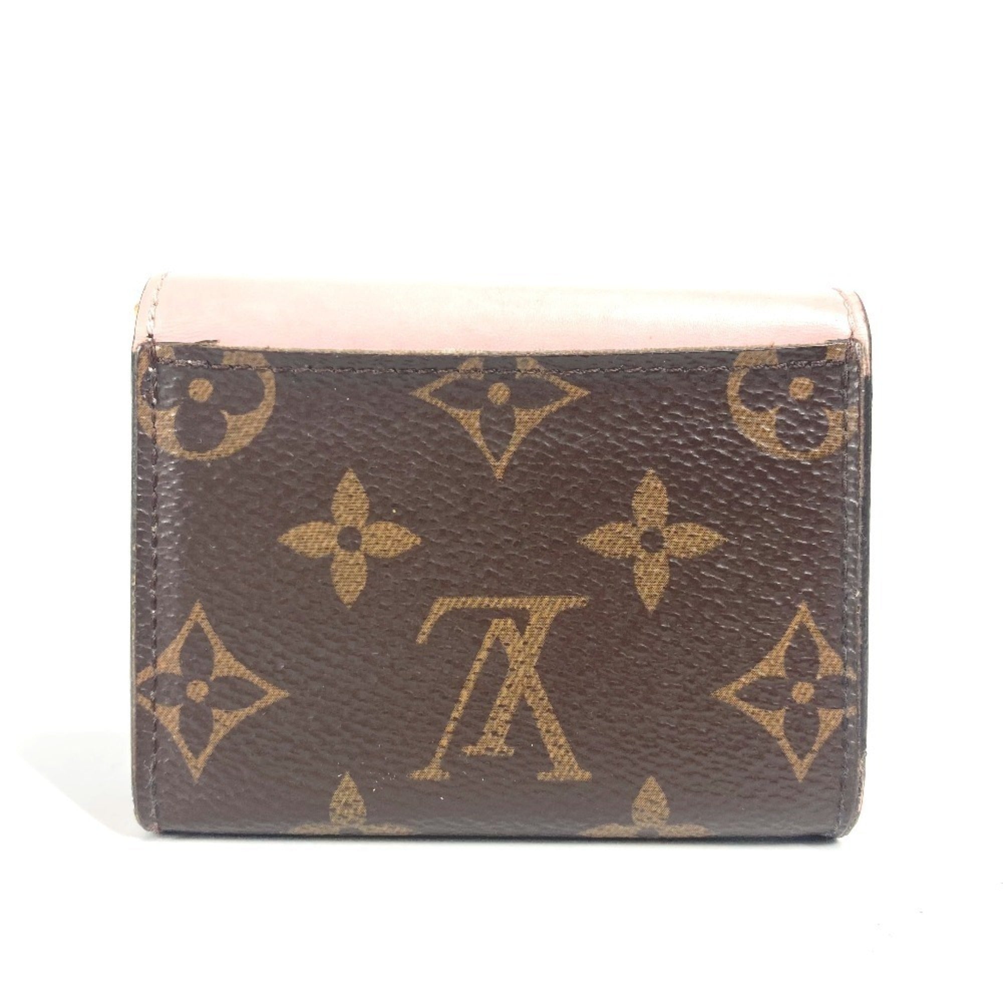 Louis Vuitton Monogram Brown Pink Rose Ballerine Monogram Wallet (Tri-Fold) (Pre-Owned)