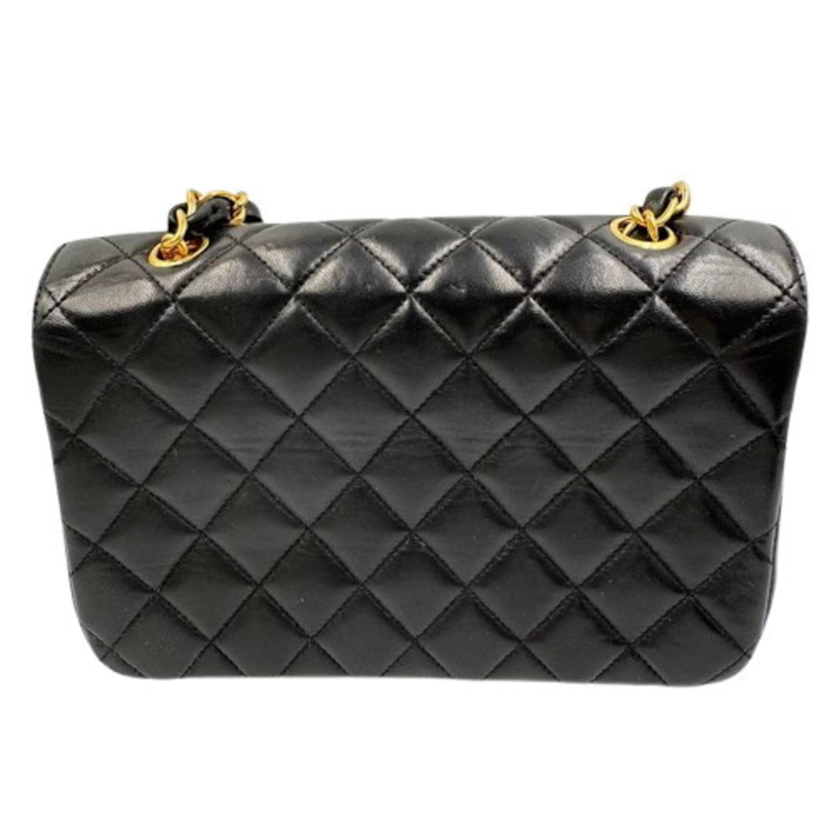 Chanel Matelasse Black Leather Shoulder Bag (Pre-Owned)