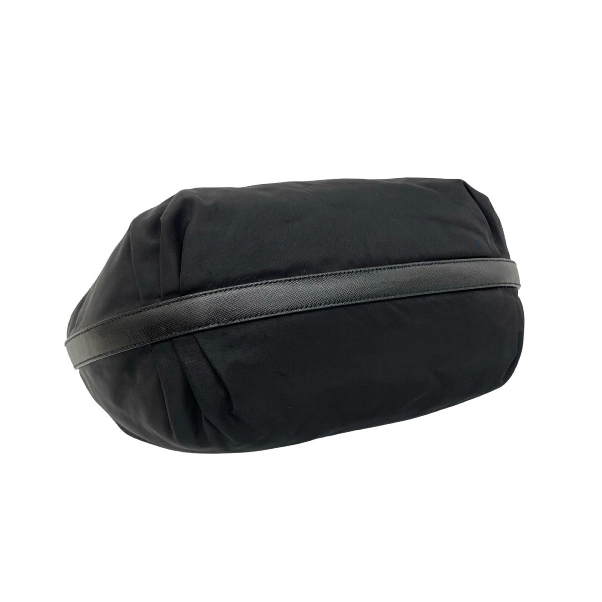 Prada Black Nylon Leather Shoulder Bag (Pre-Owned)