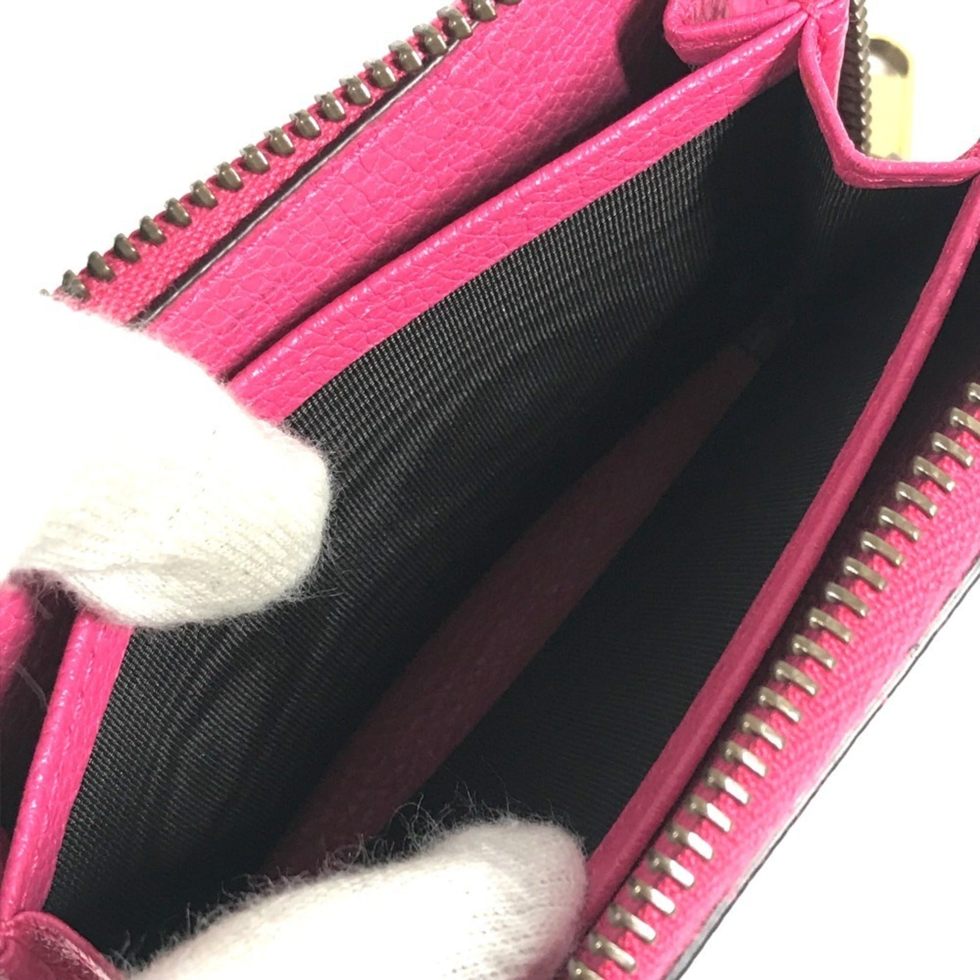 Gucci Pink Leather Coin Purse/Coin Case (Pre-Owned)
