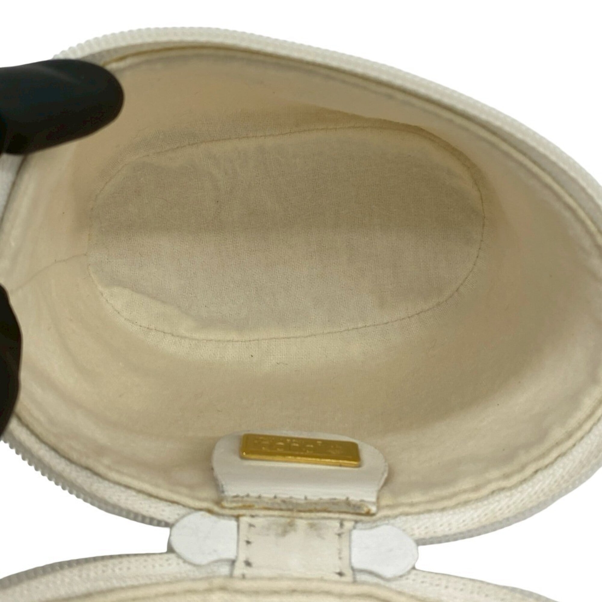 Gucci White Leather Pvc Shoulder Bag Vanity Bag (Pre-Owned)