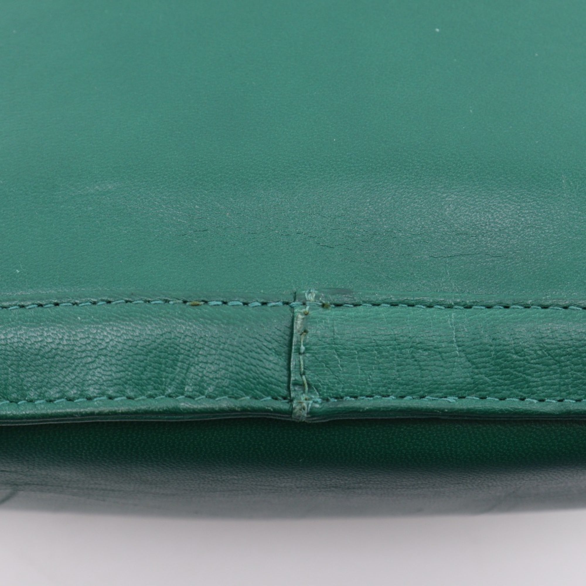 Bally Black Green Leather Tote Bag (Pre-Owned)