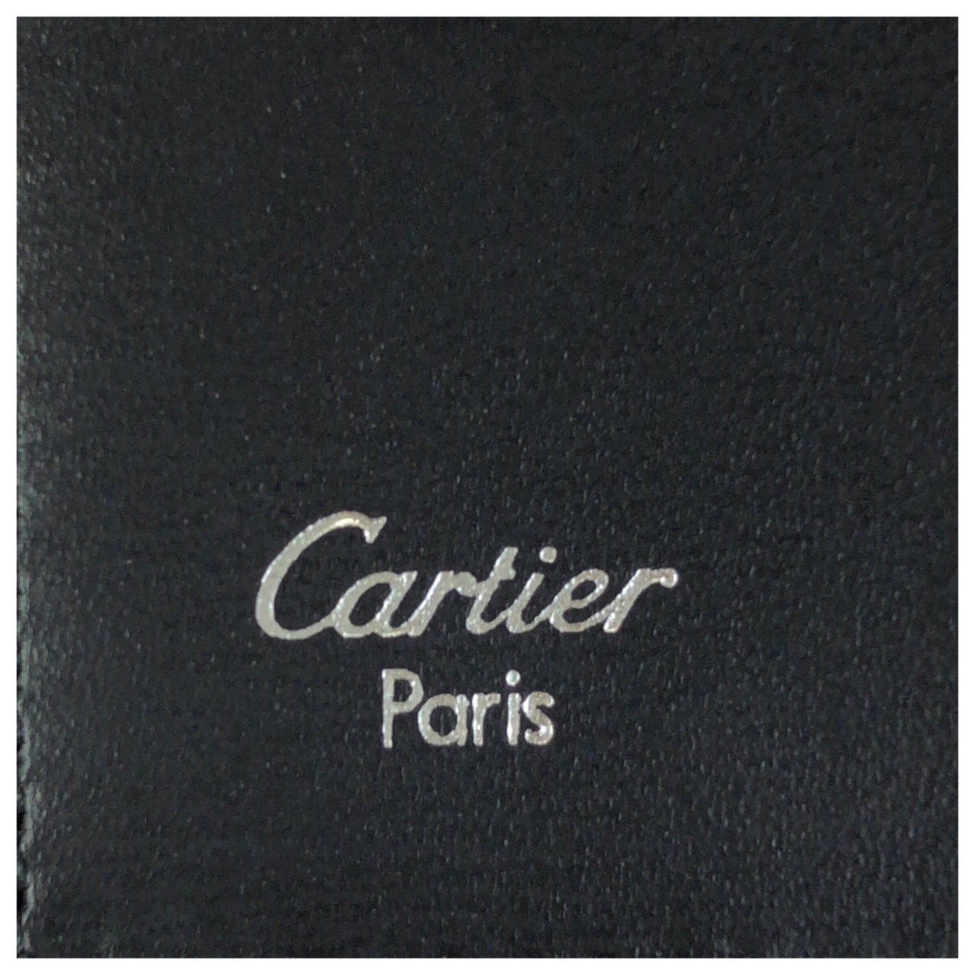 Cartier Black Leather Long Wallet (Bi-Fold) (Pre-Owned)