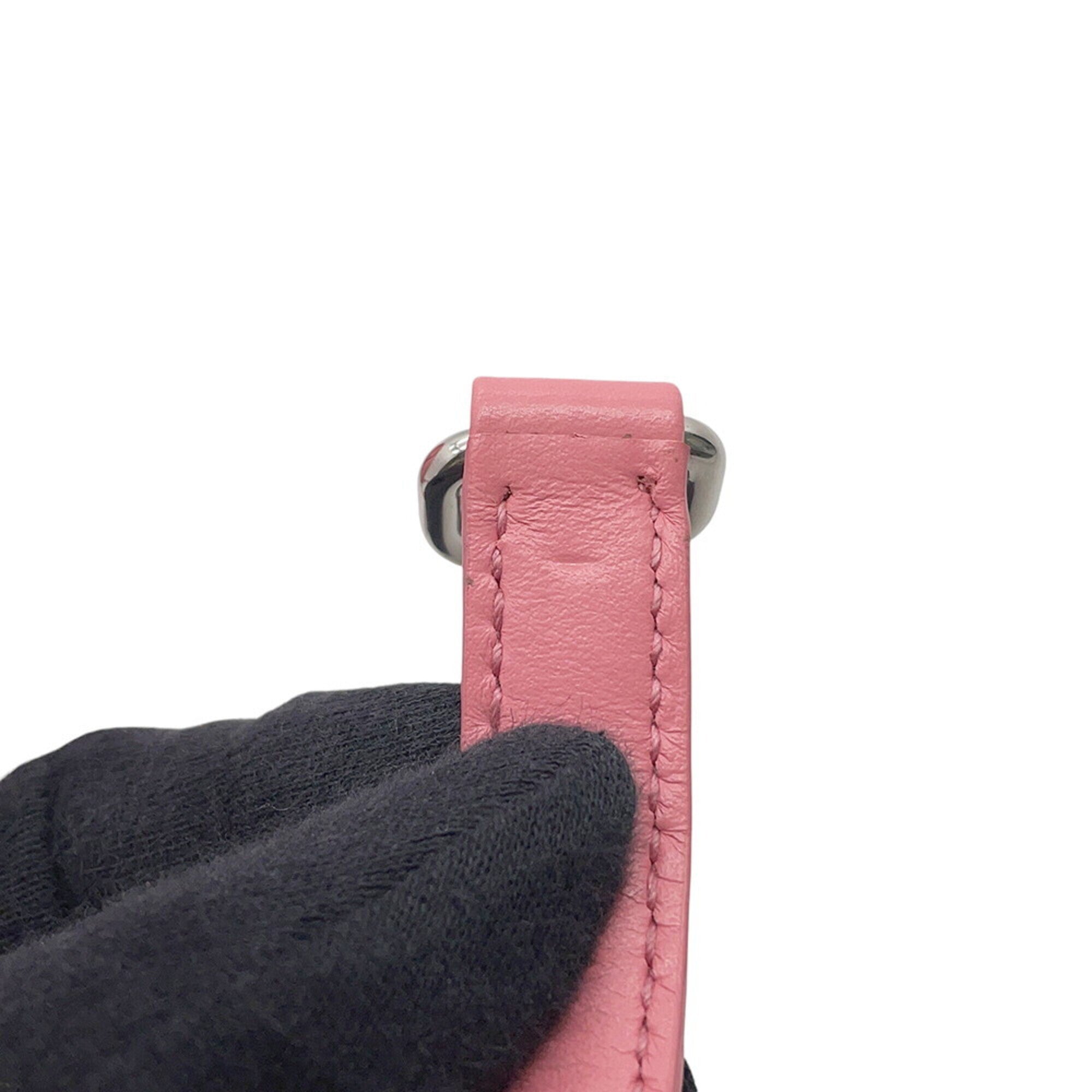 Prada Pink Leather Handbag Shoulder Bag (Pre-Owned)