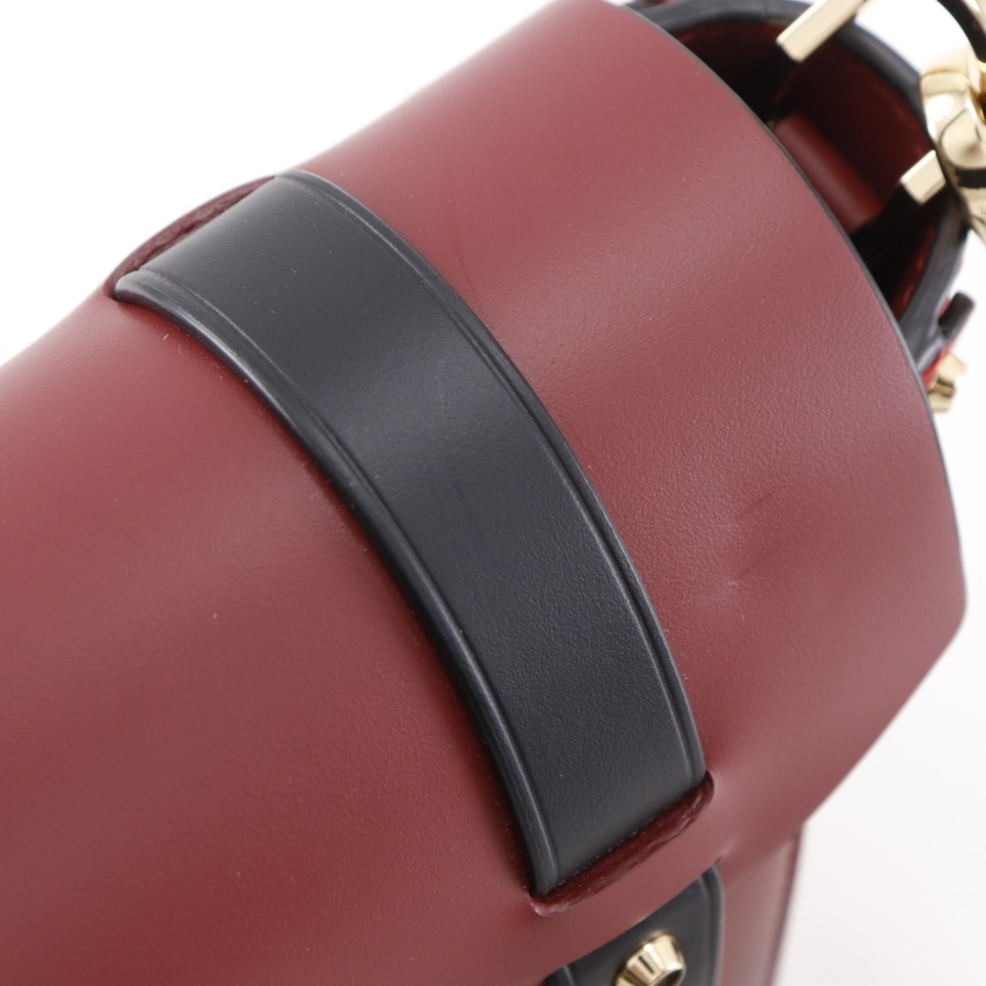Michael Kors Red Color Leather Shoulder Bag (Pre-Owned)