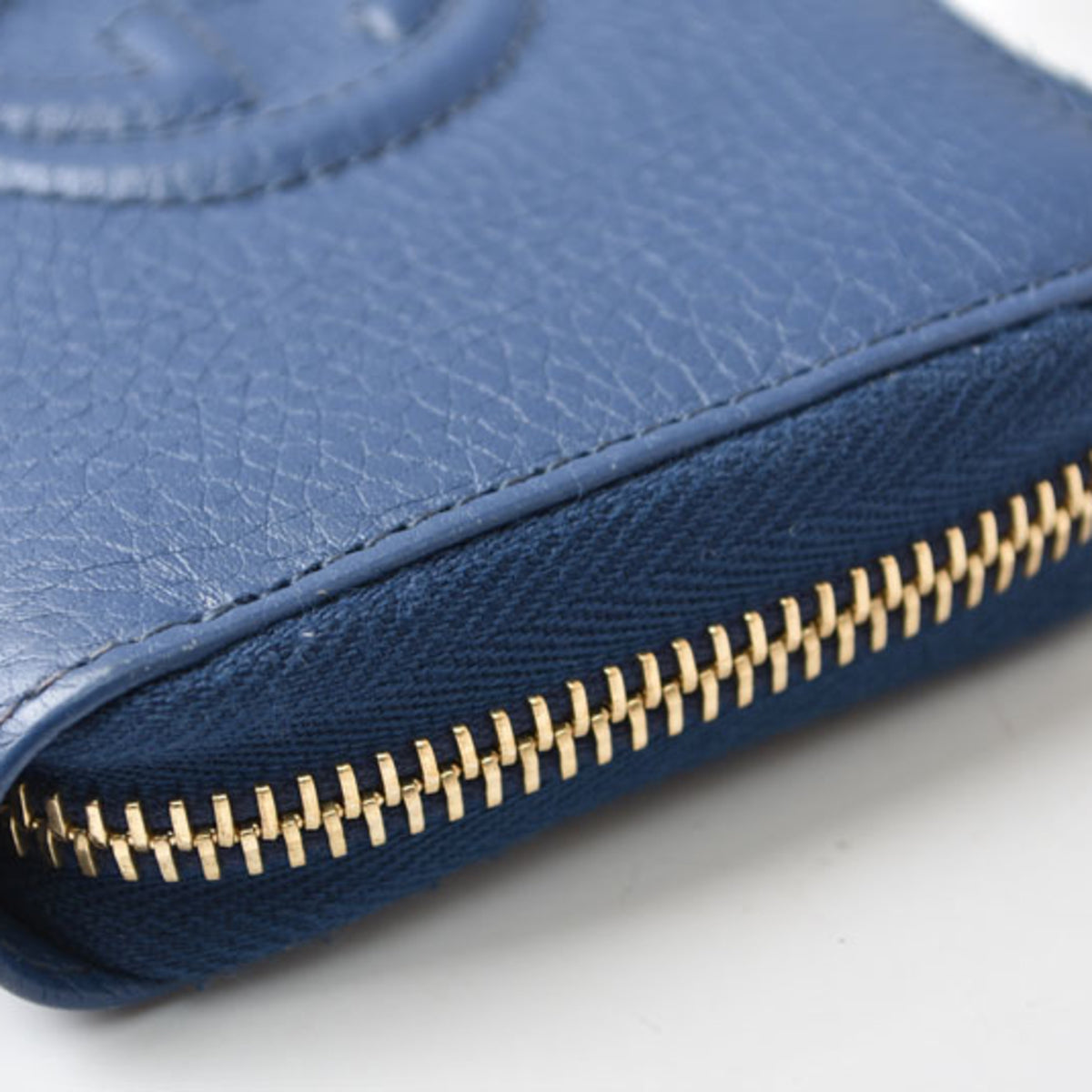 Gucci Blue Leather Coin Purse/Coin Case (Pre-Owned)