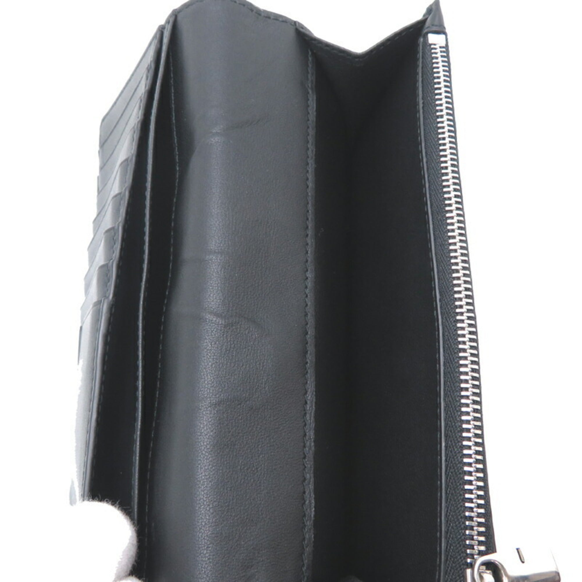 Burberry Black Leather Long Wallet (Bi-Fold) (Pre-Owned)