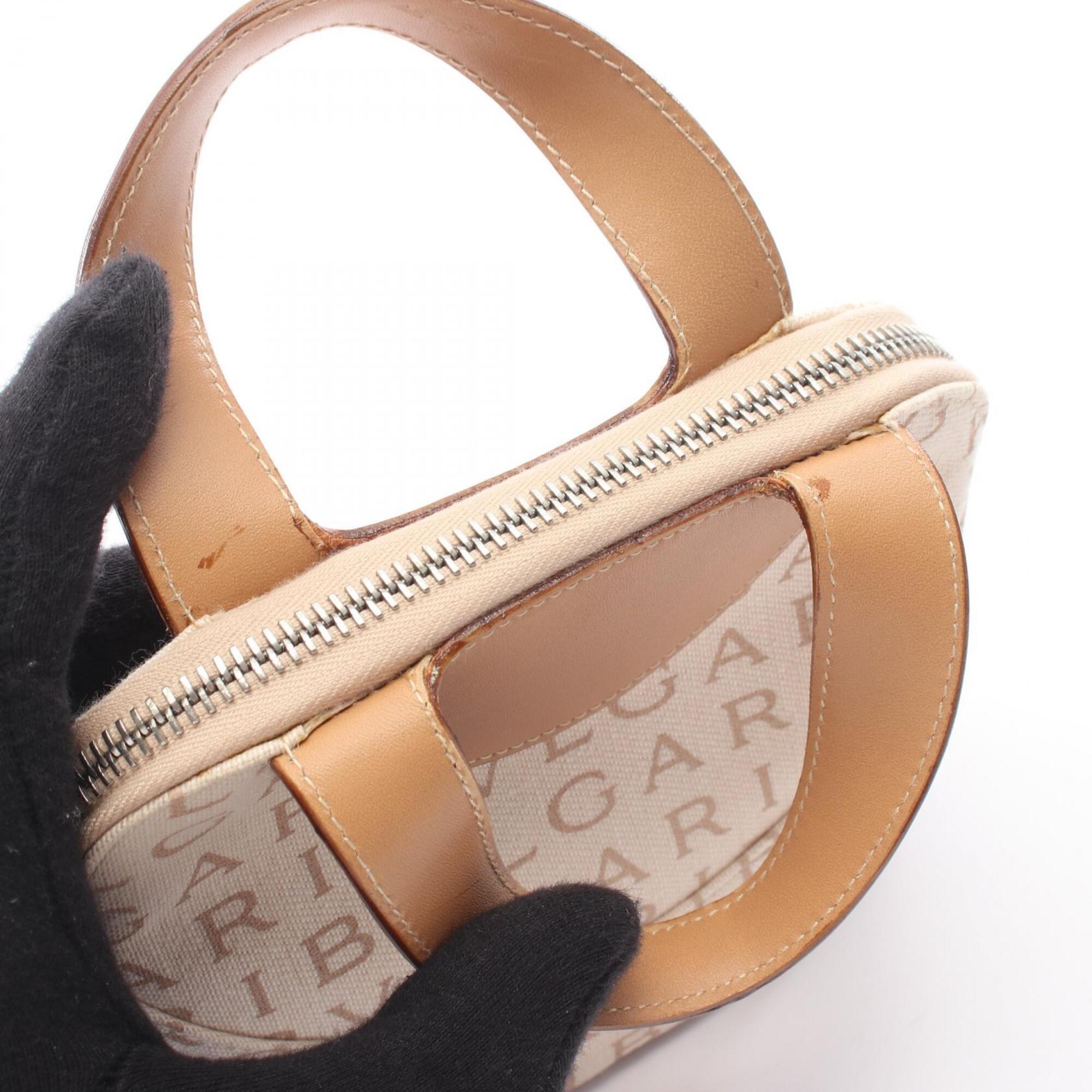 Bvlgari Beige Ivory Leather Handbag (Pre-Owned)