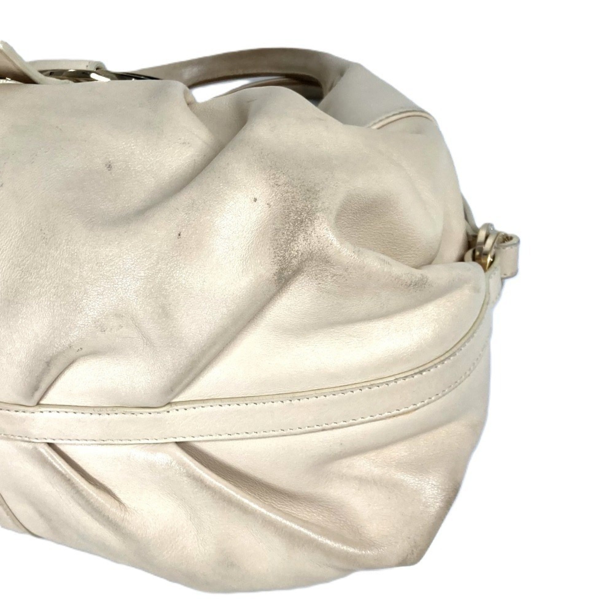 Bvlgari Chandra Beige Leather Handbag (Pre-Owned)
