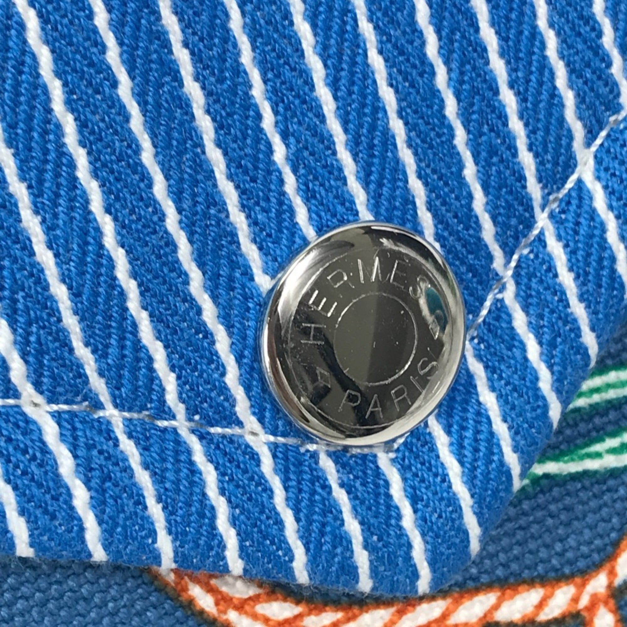 Hermes Blue Cotton Pouch (Pre-Owned)