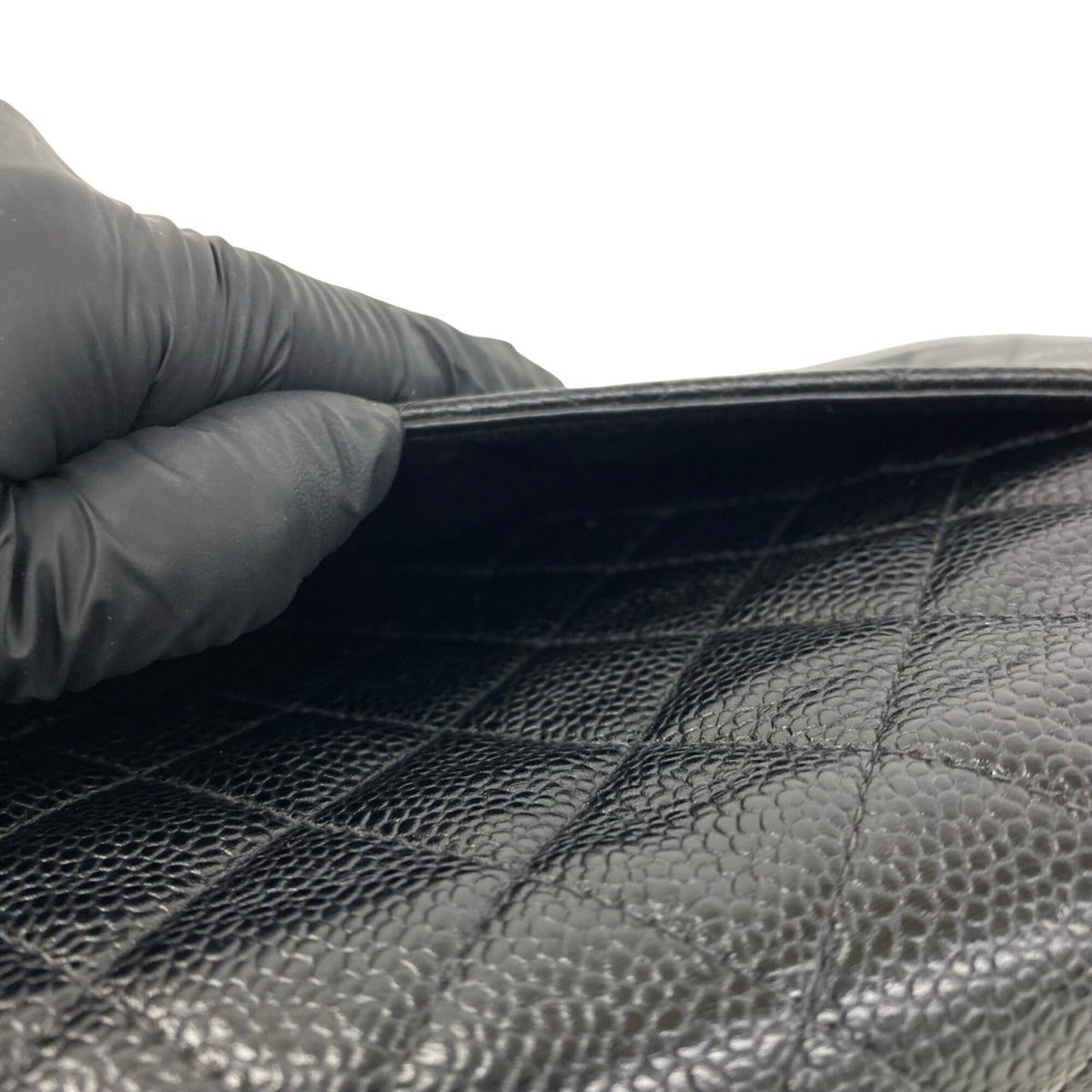 Chanel Black Grained Calfskin Shoulder Bag (Pre-Owned)