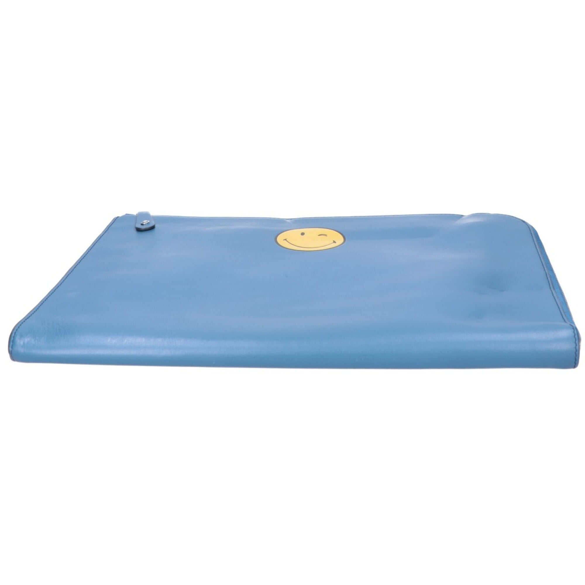 Anya Hindmarch Blue Leather Clutch Bag (Pre-Owned)