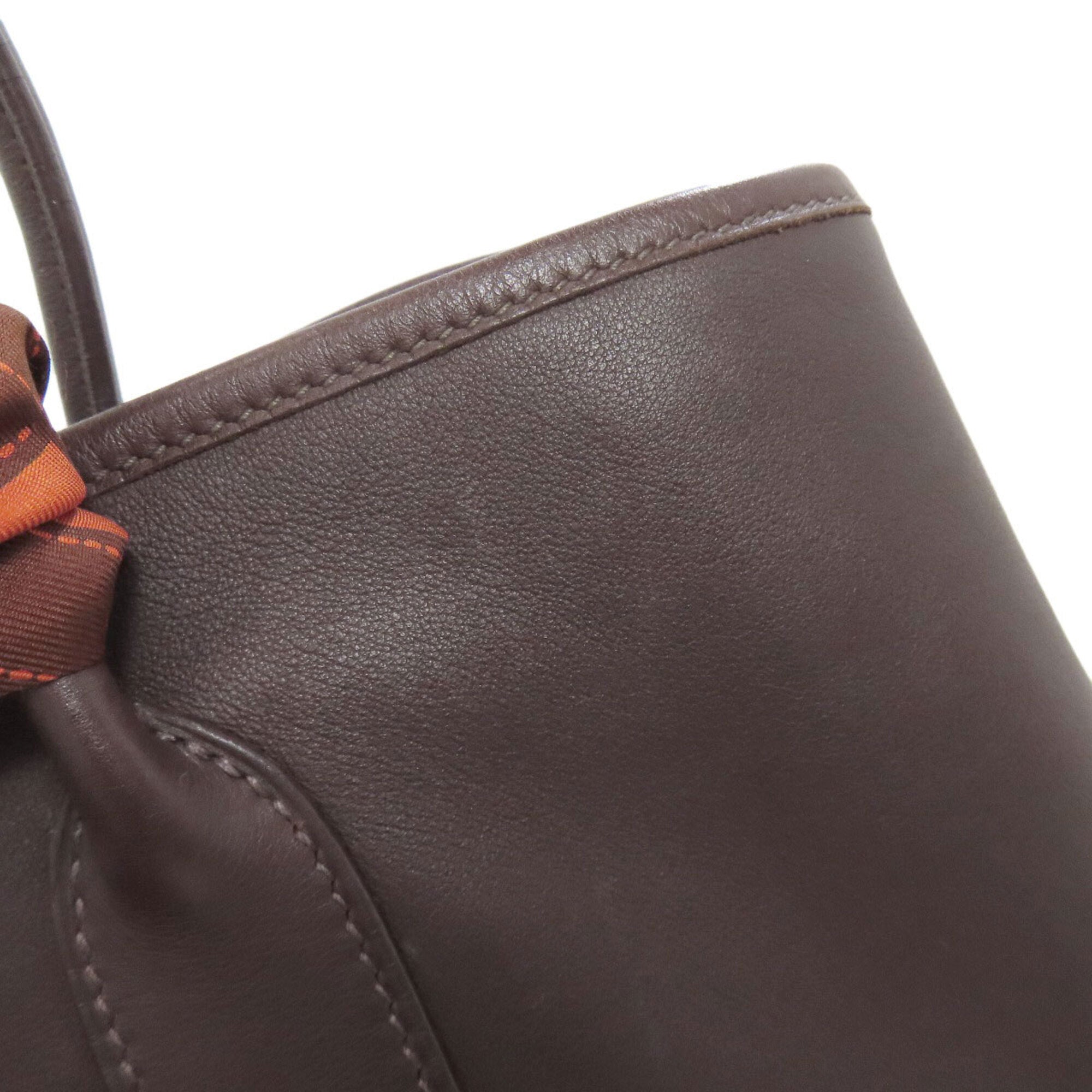 Hermes Garden Havane Swift Leather Handbag (Pre-Owned)
