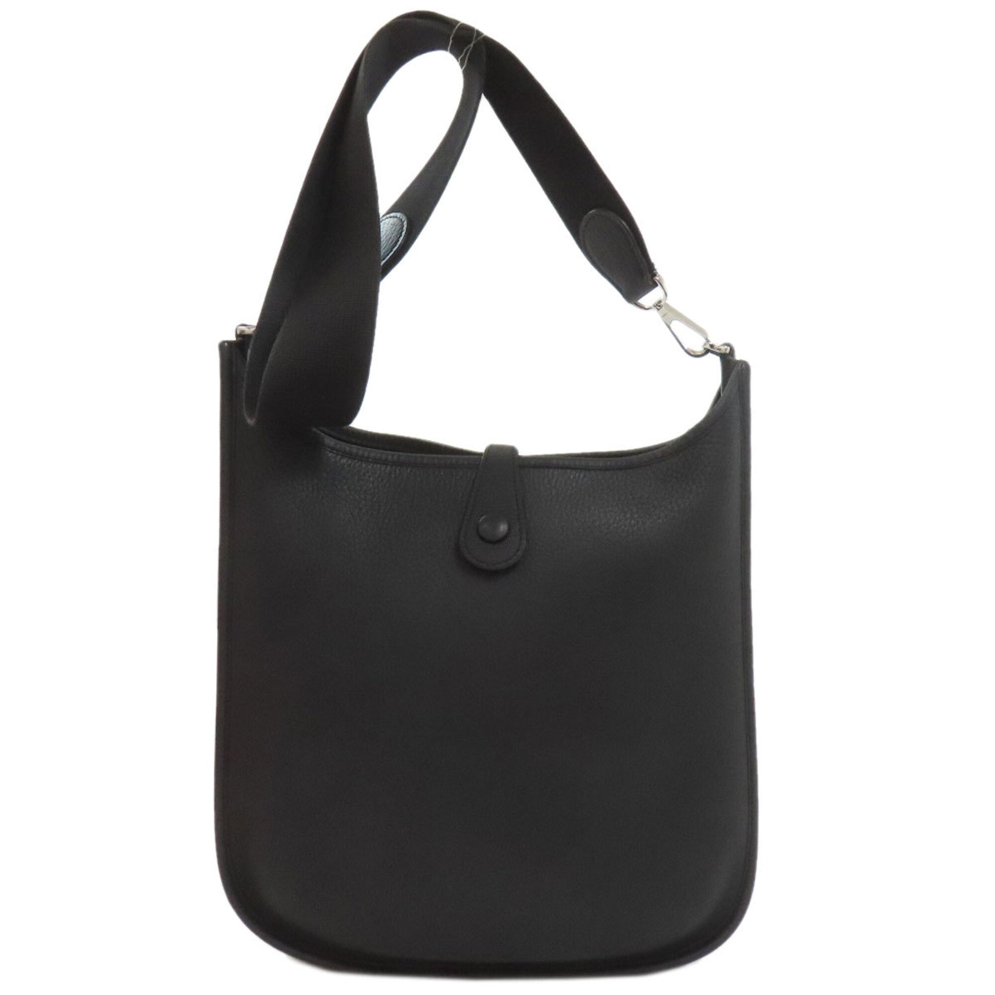 Hermes Black Taurillon Clemence Leather Shoulder Bag (Pre-Owned)