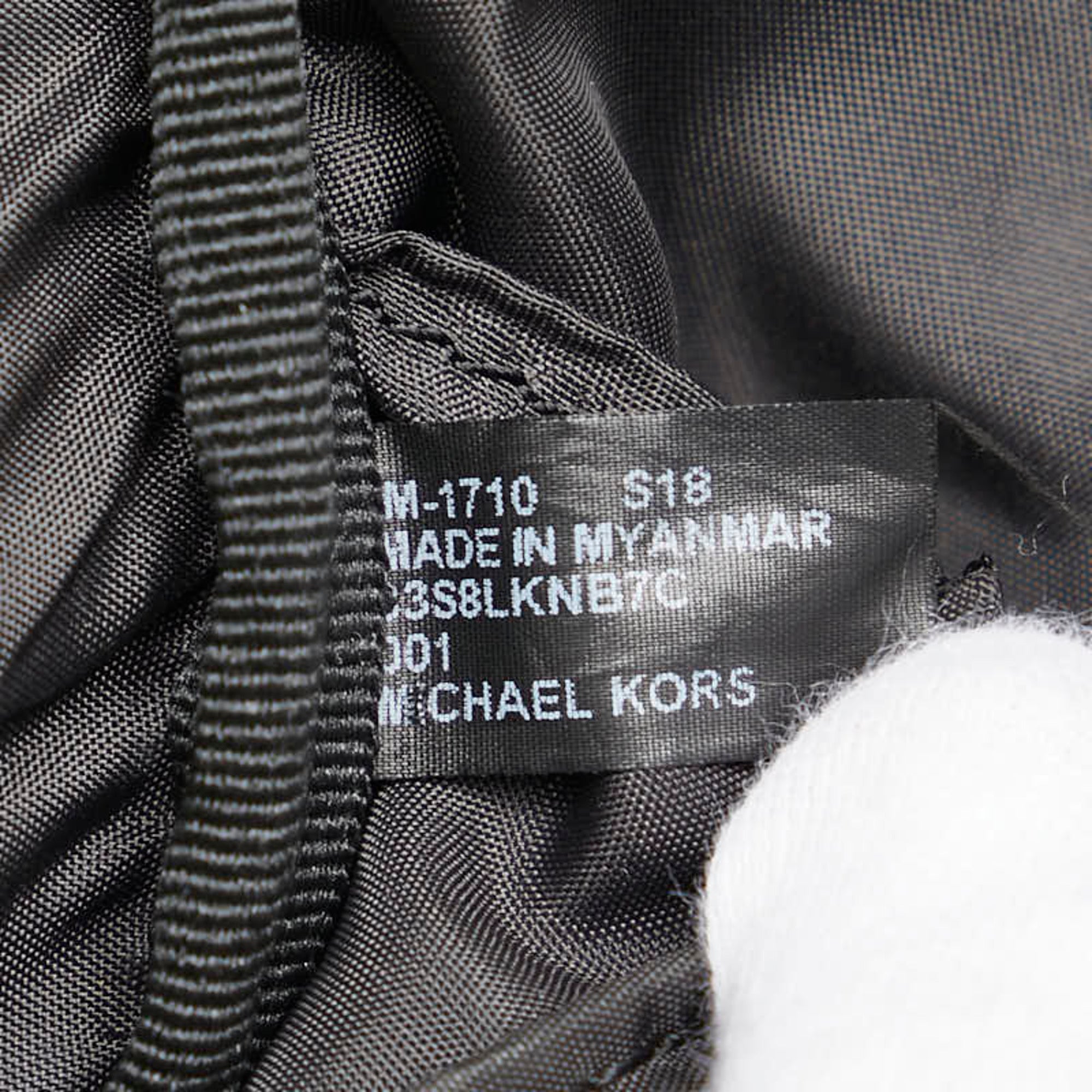 Michael Kors Black Nylon Leather Backpack (Pre-Owned)