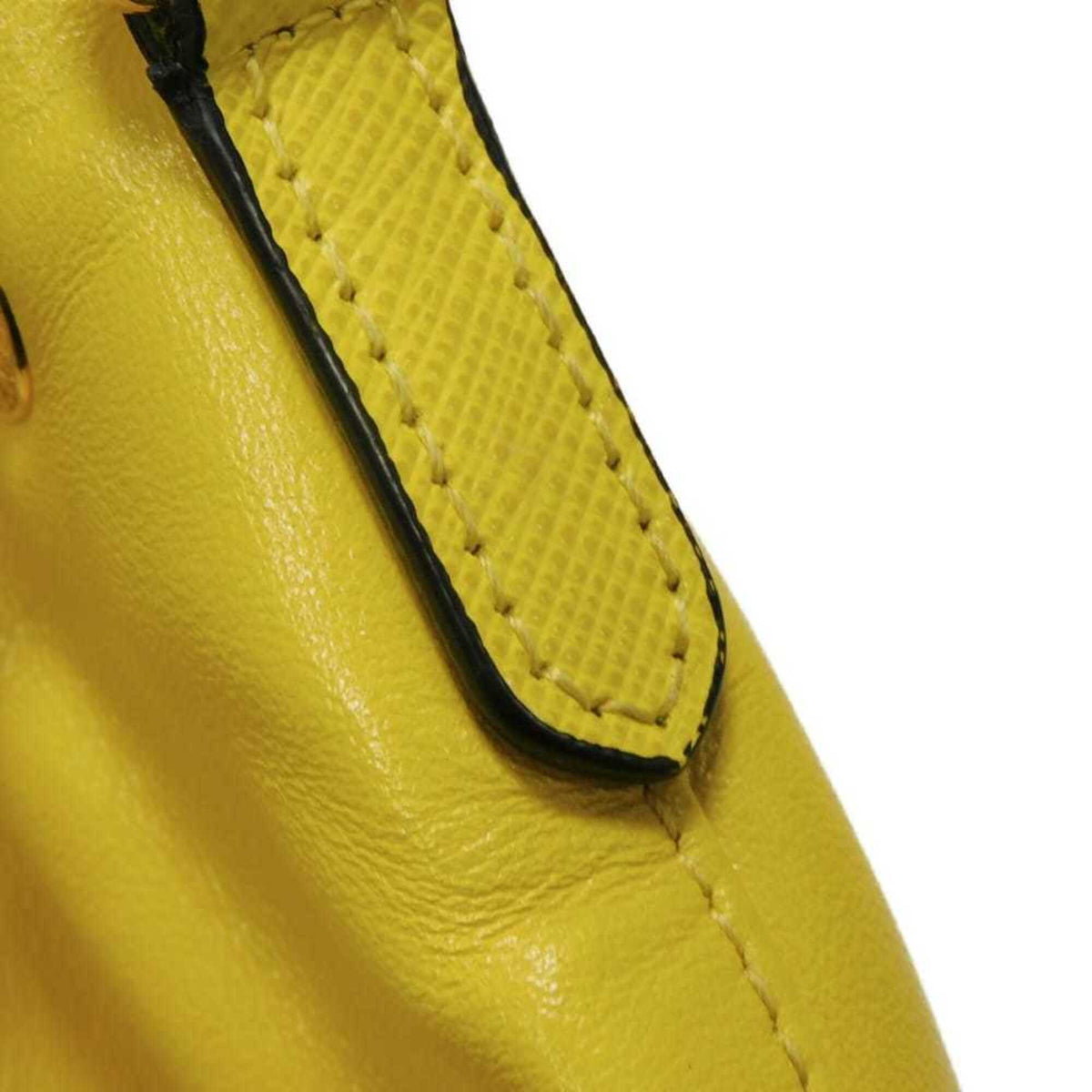 Prada Yellow Leather Handbag (Pre-Owned)