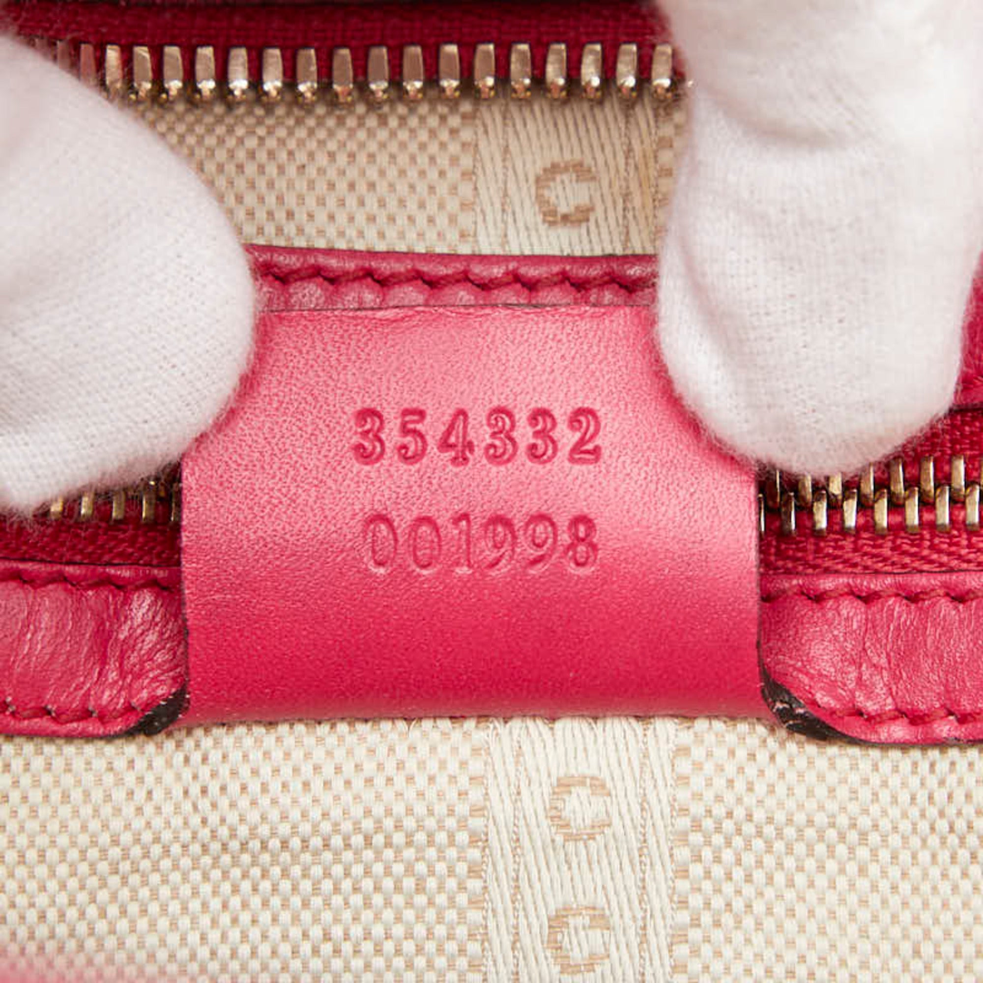 Gucci Pink Leather Handbag Shoulder Bag (Pre-Owned)