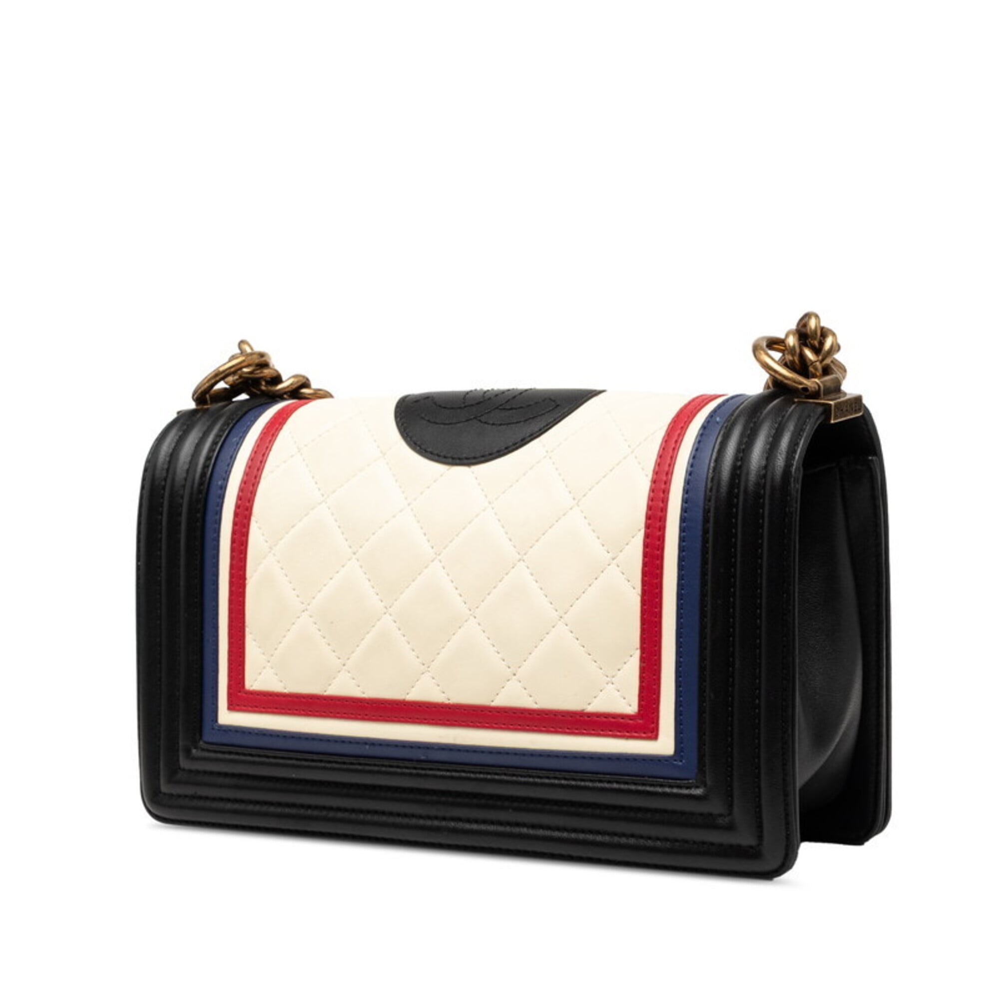 Chanel Matelasse Black Multi-Color Leather Shoulder Bag (Pre-Owned)