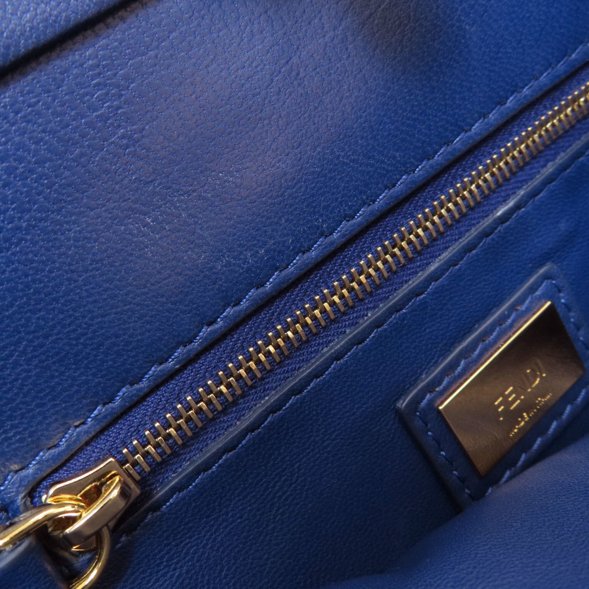Fendi Blue Fur Handbag (Pre-Owned)