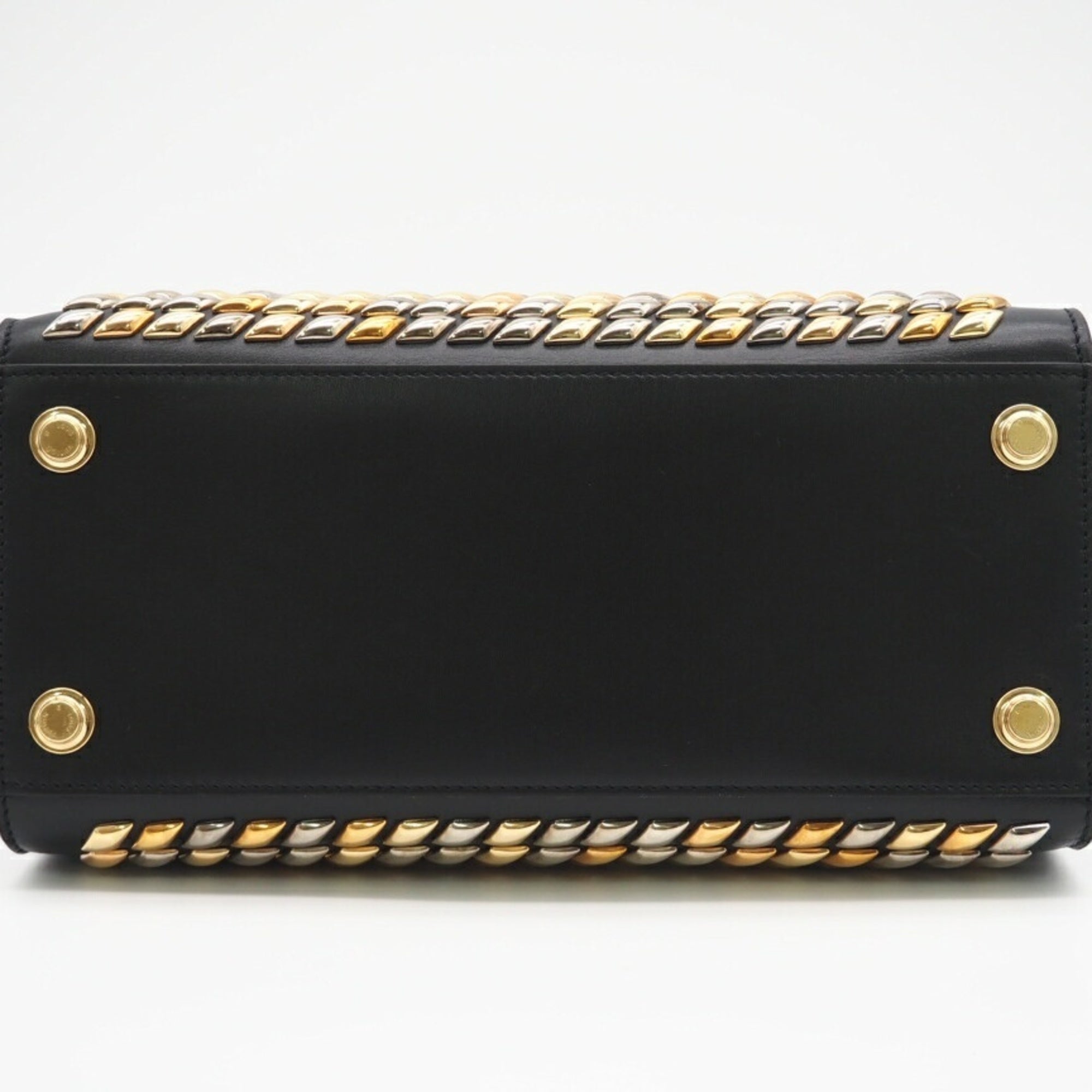 Louis Vuitton Black Gold Leather Shoulder Bag (Pre-Owned)