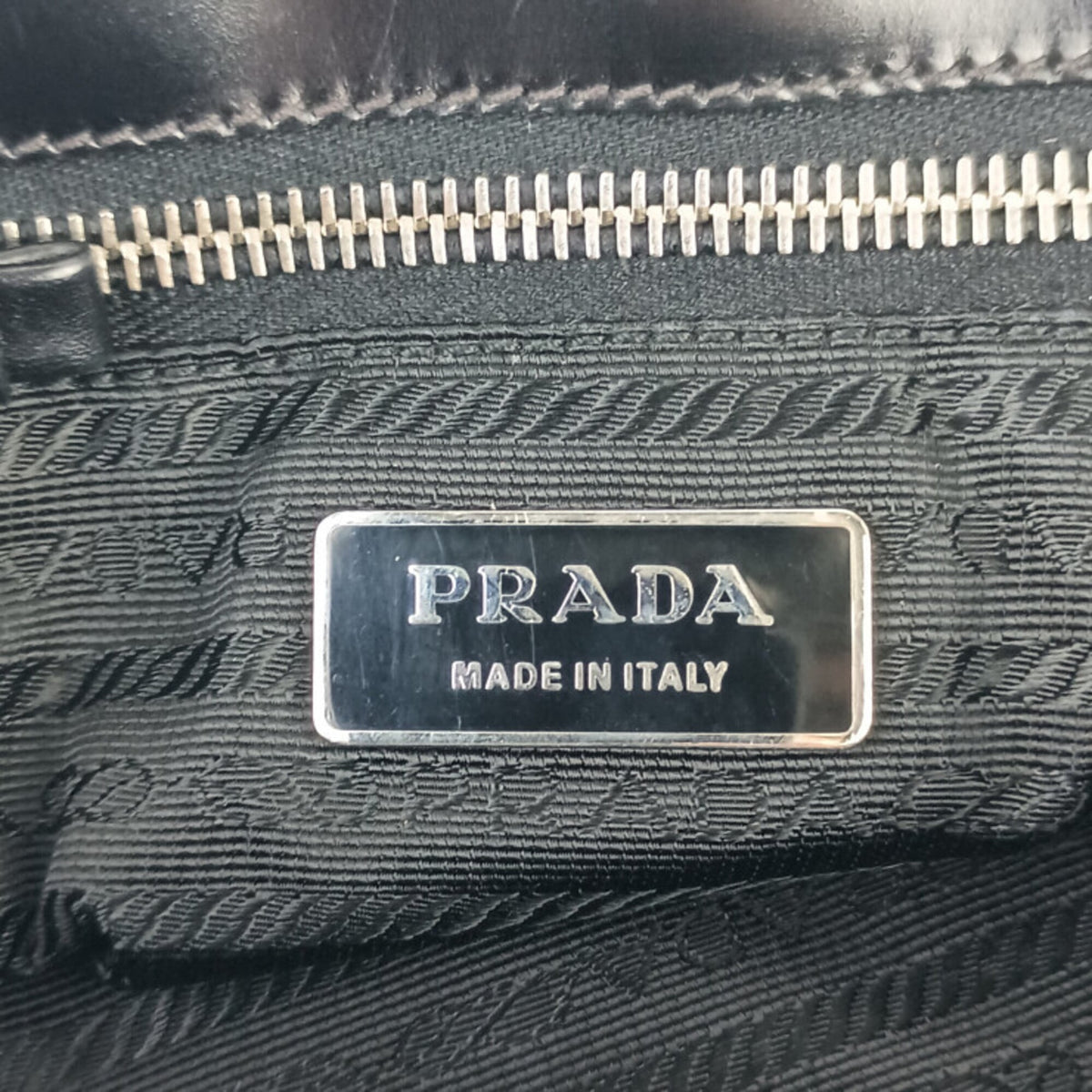 Prada Black Nylon Leather Handbag (Pre-Owned)