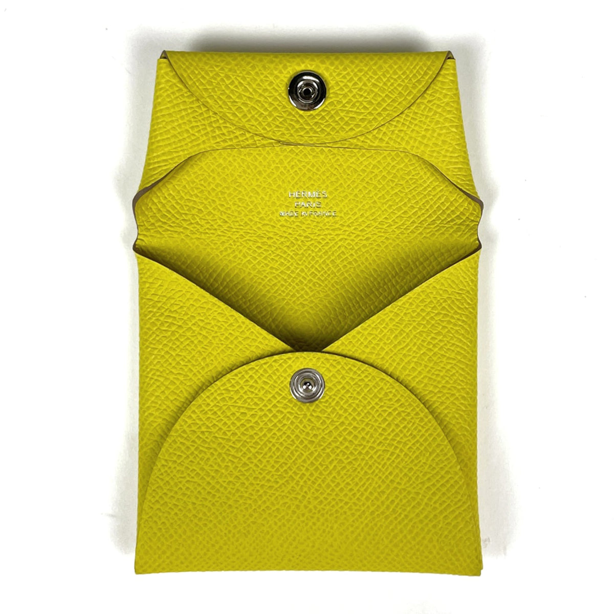 Hermes Bastia Soufre Yellow Epsom Leather Coin Purse/Coin Case (Pre-Owned)
