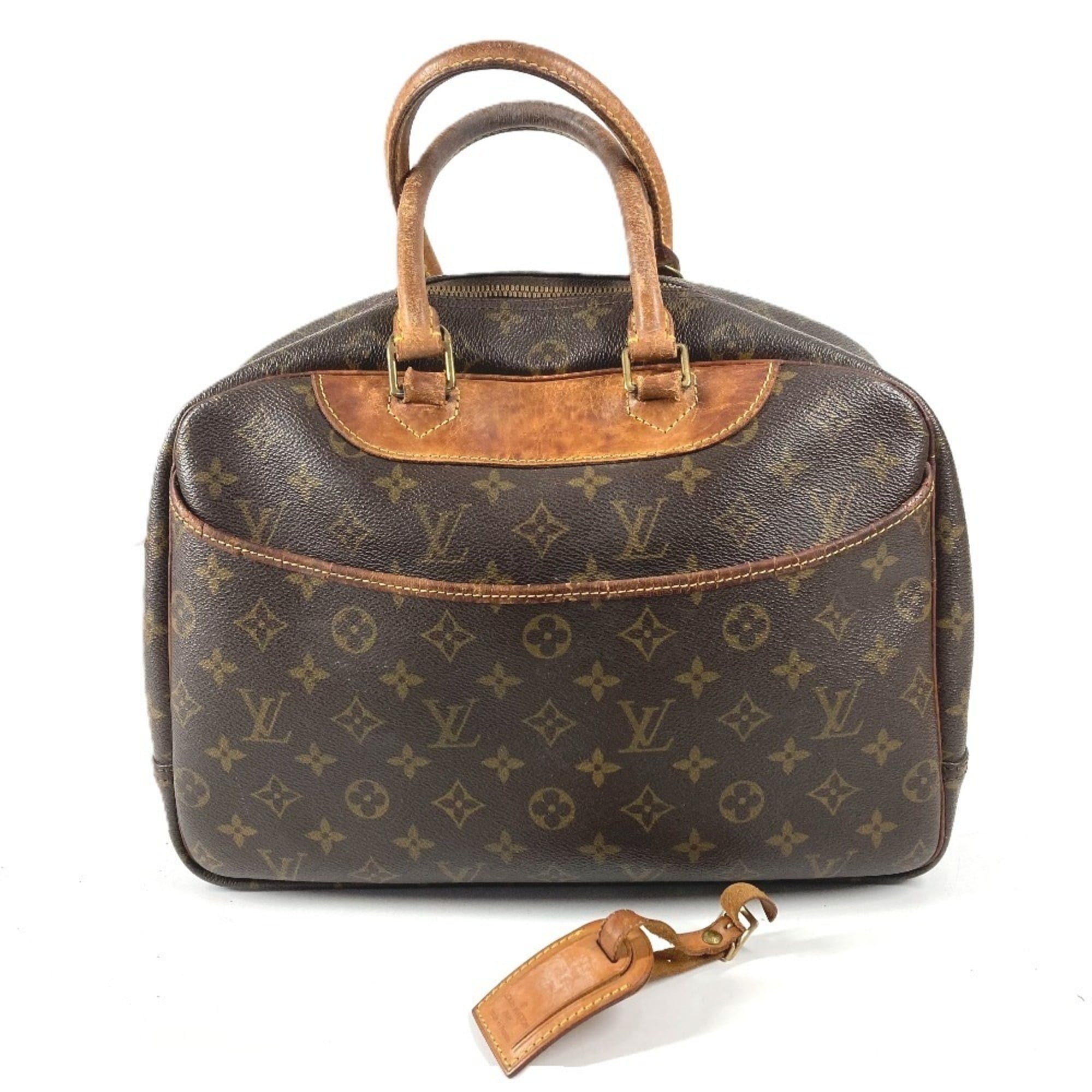 Louis Vuitton Brown Monogram Boston Bag Handbag Tote Bag (Pre-Owned)