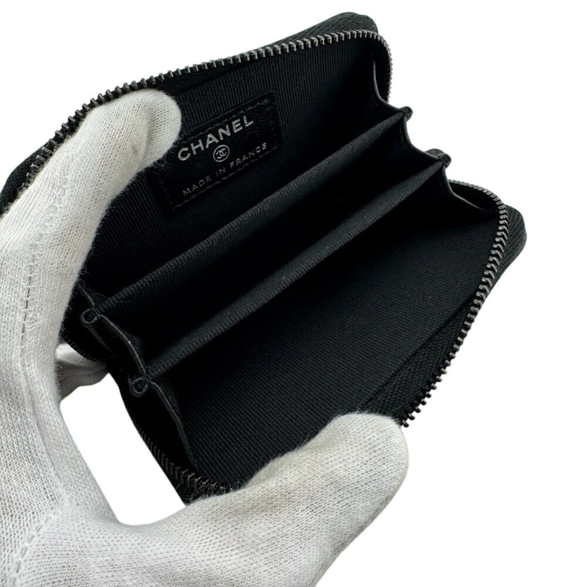 Chanel Black Leather Coin Purse/Coin Case (Pre-Owned)