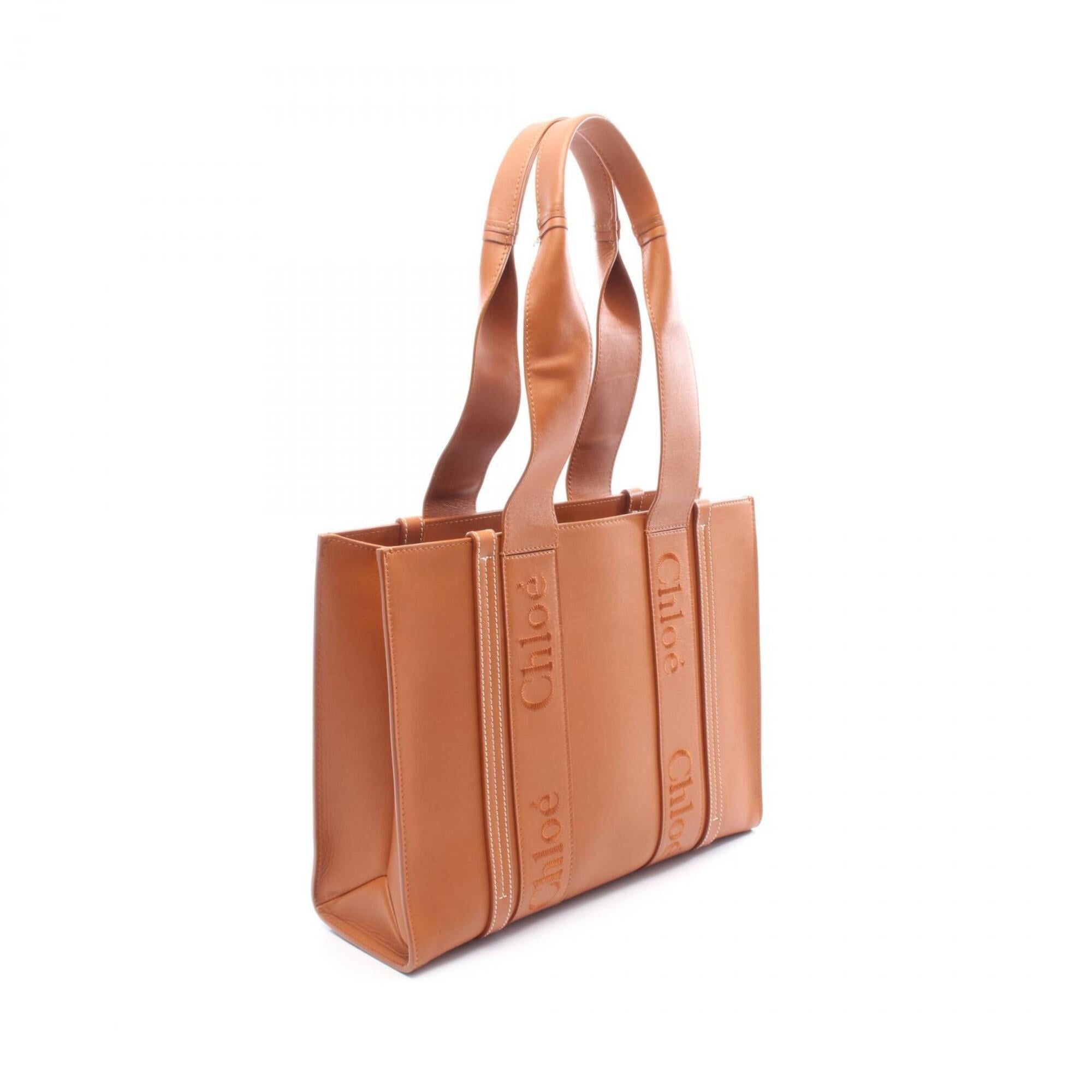 Chloé Brown Leather Handbag Tote Bag (Pre-Owned)