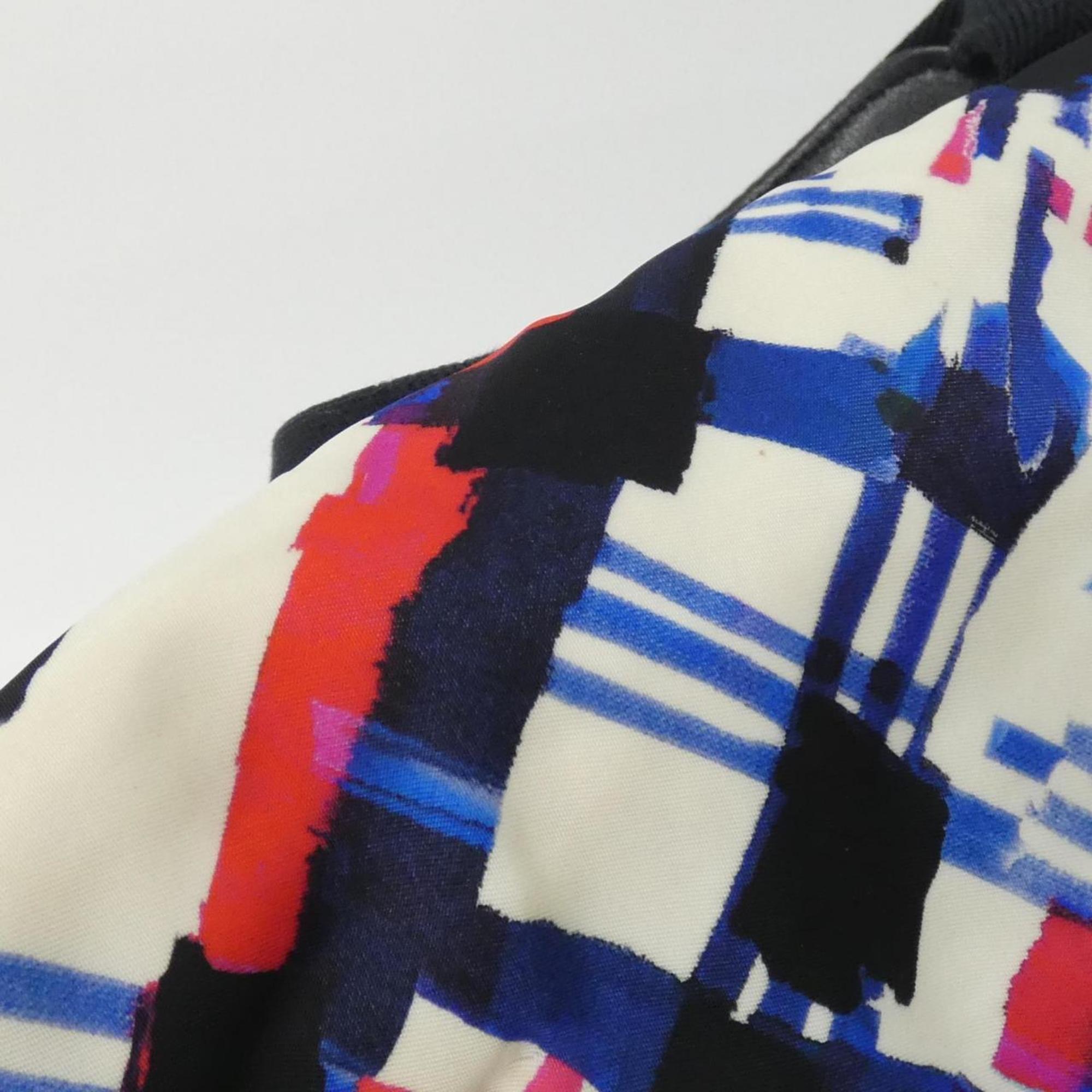 Chanel Blue Red Color White Nylon Backpack (Pre-Owned)