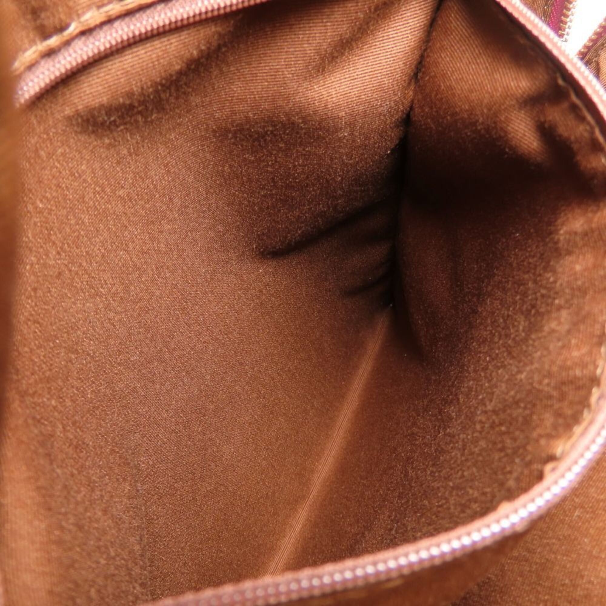 Coach Beige Pink Canvas Leather Backpack (Pre-Owned)