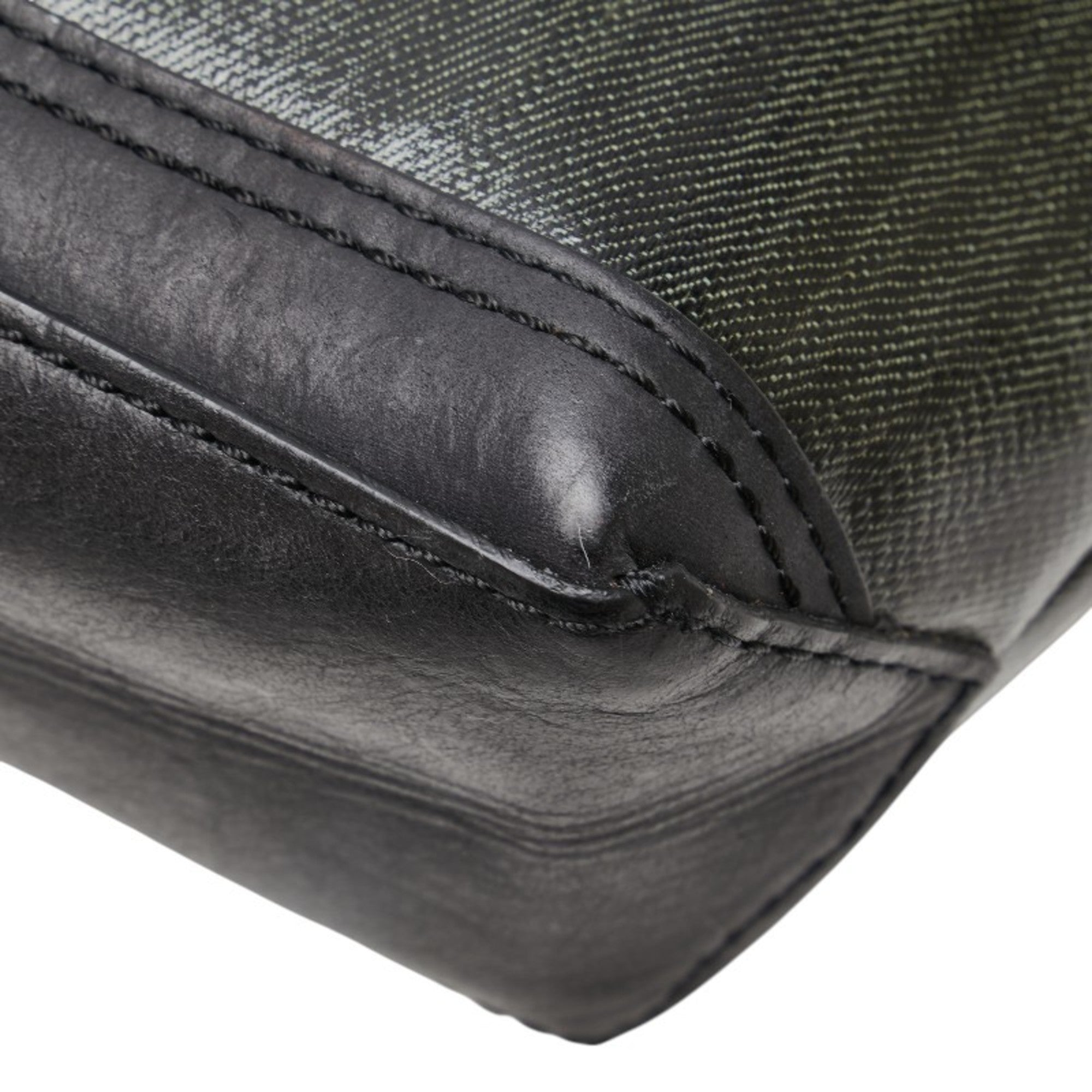Marc Jacobs Black Khaki Pvc Leather Pouch (Pre-Owned)