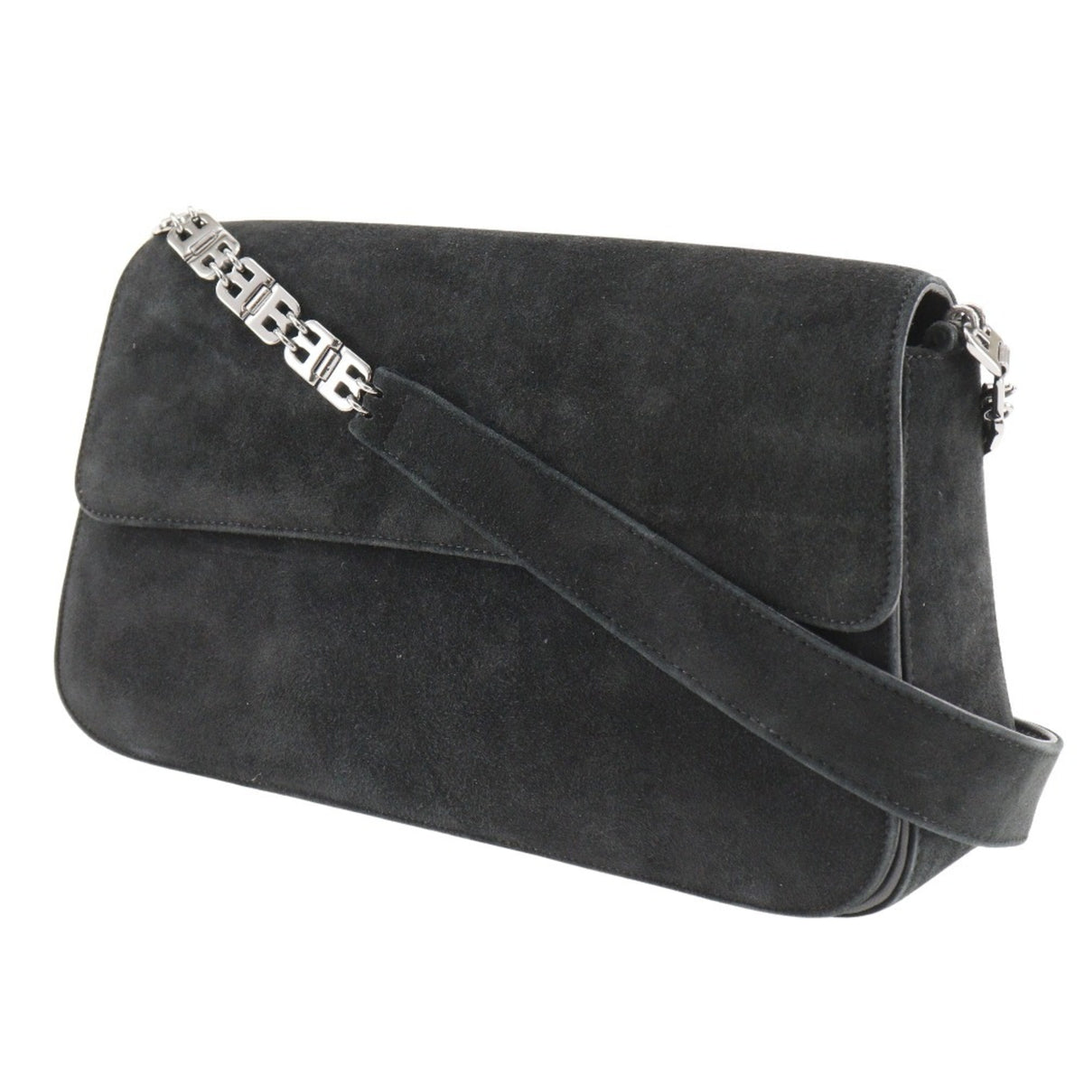 Bally Black Suede Shoulder Bag (Pre-Owned)