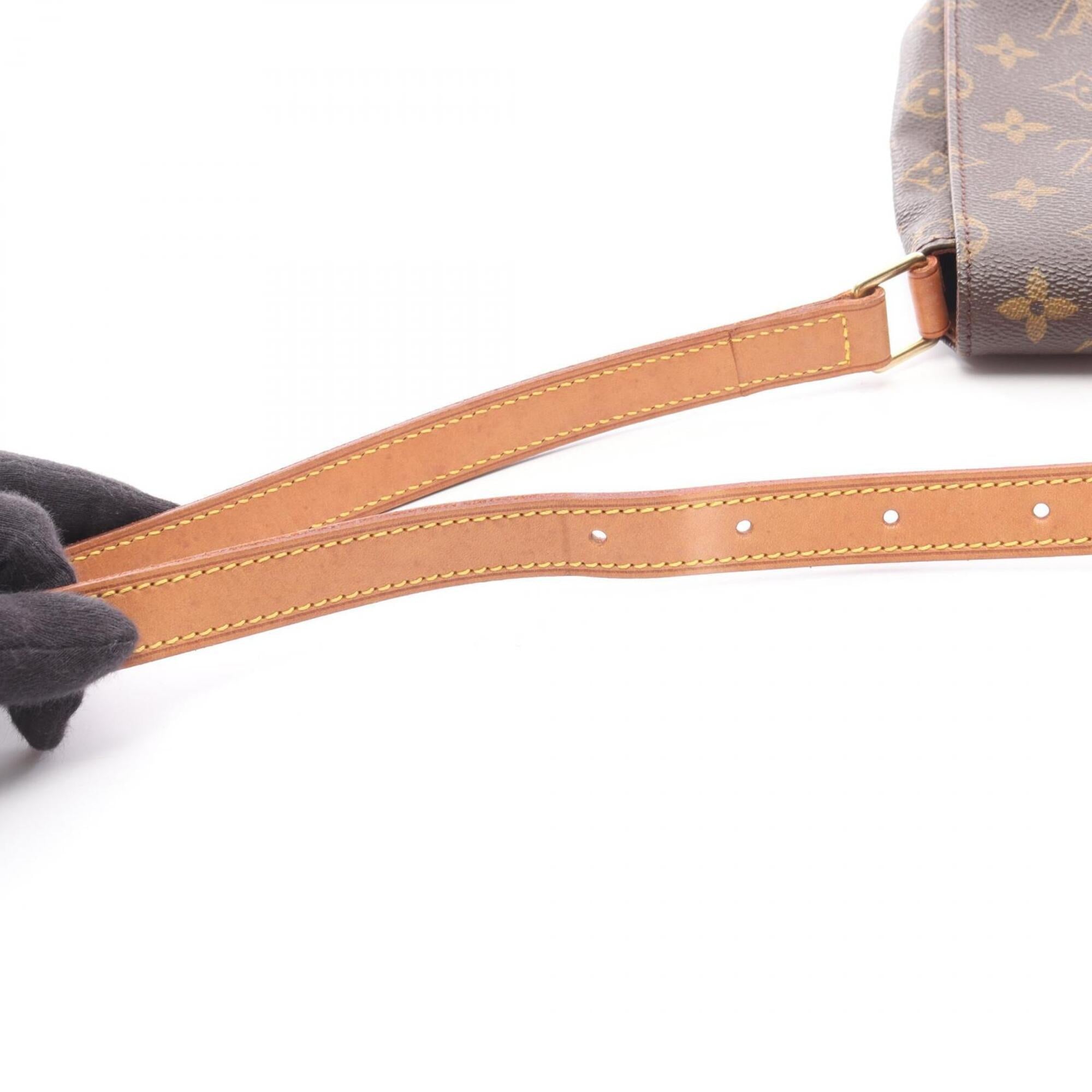 Louis Vuitton Brown Coated Canvas Monogram Leather Handbag Shoulder Bag (Pre-Owned)