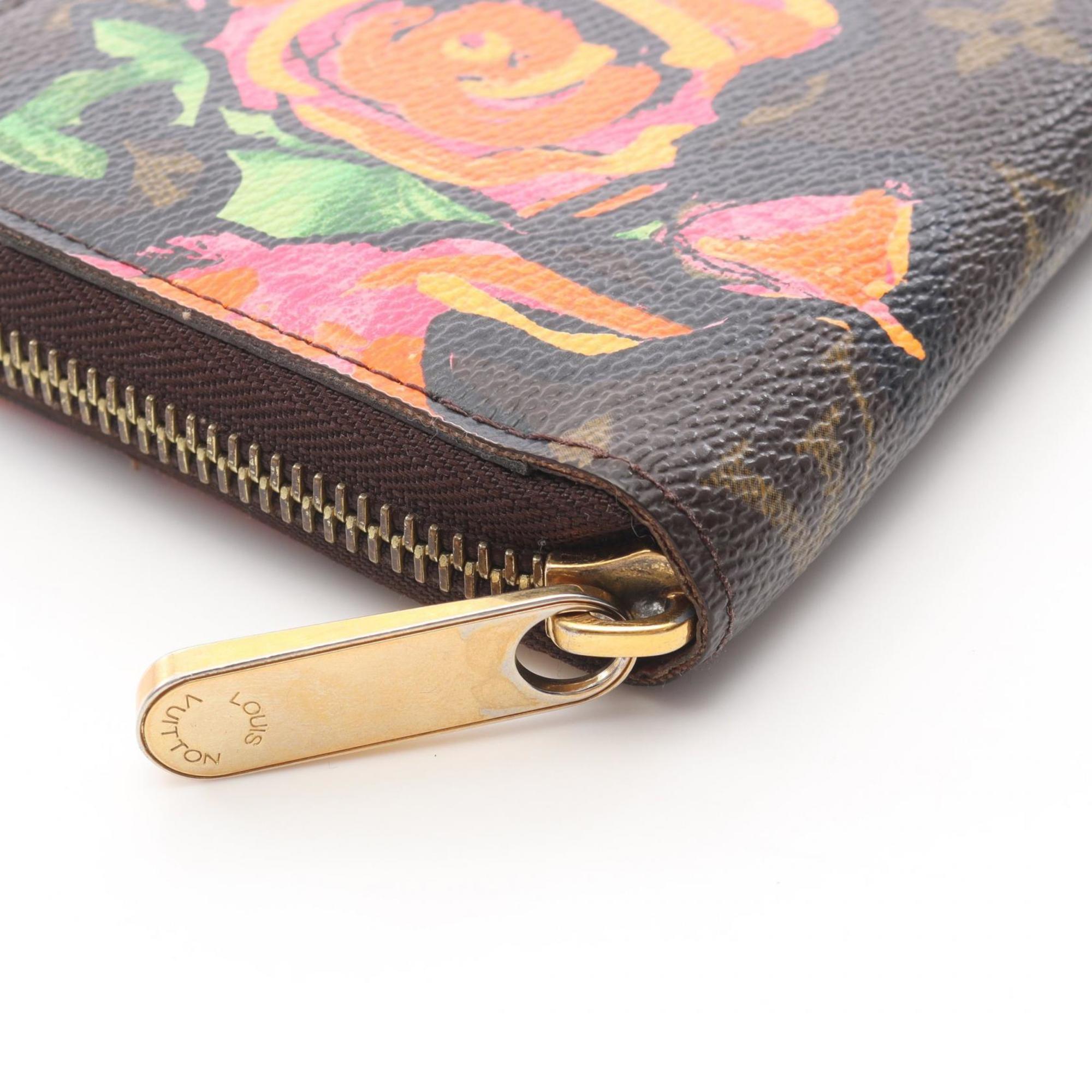 Louis Vuitton Brown Monogram Multi-Color Rose Monogram Rose Long Wallet (Bi-Fold) (Pre-Owned)
