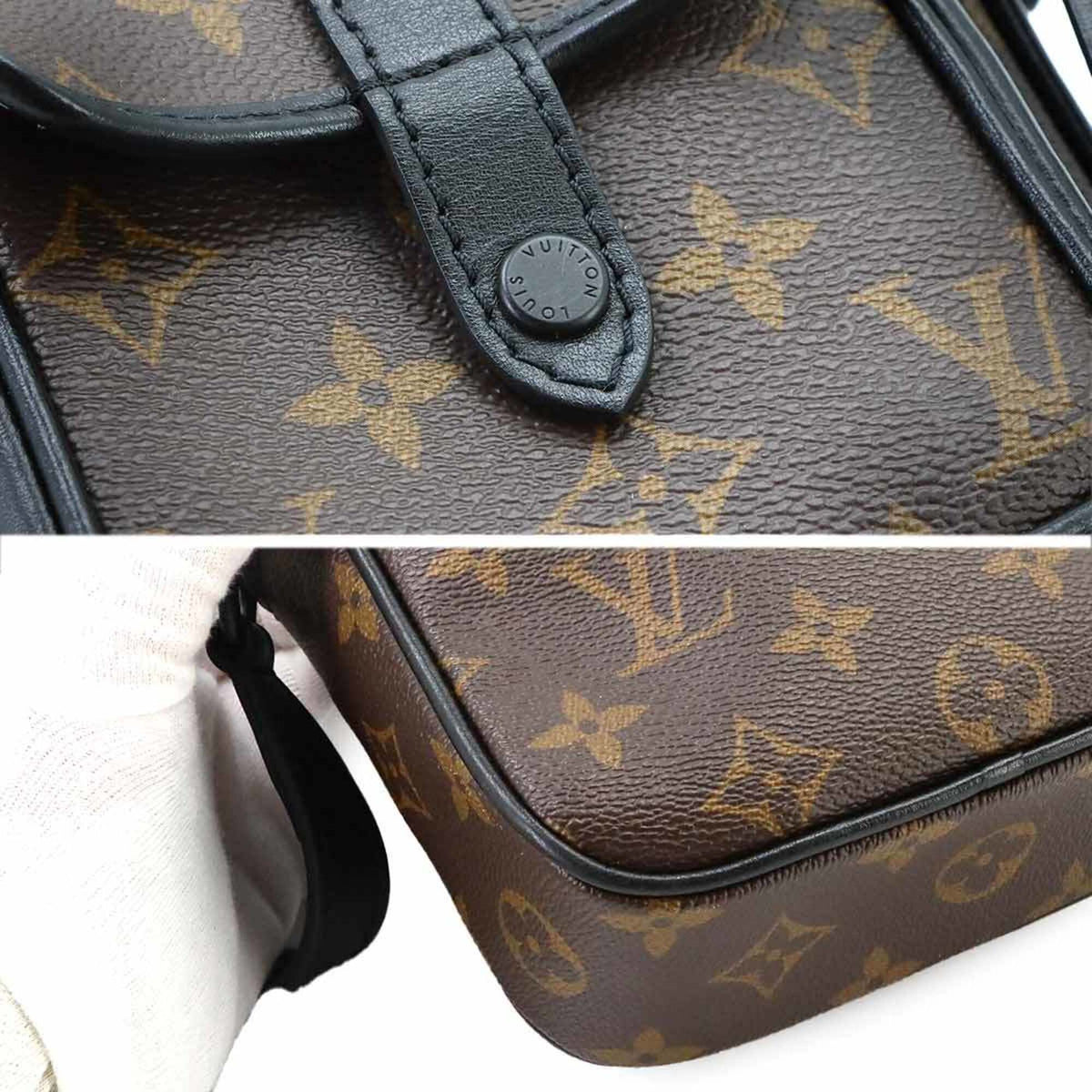 Louis Vuitton Monogram Macassar Canvas Leather Handbag Shoulder Bag (Pre-Owned)