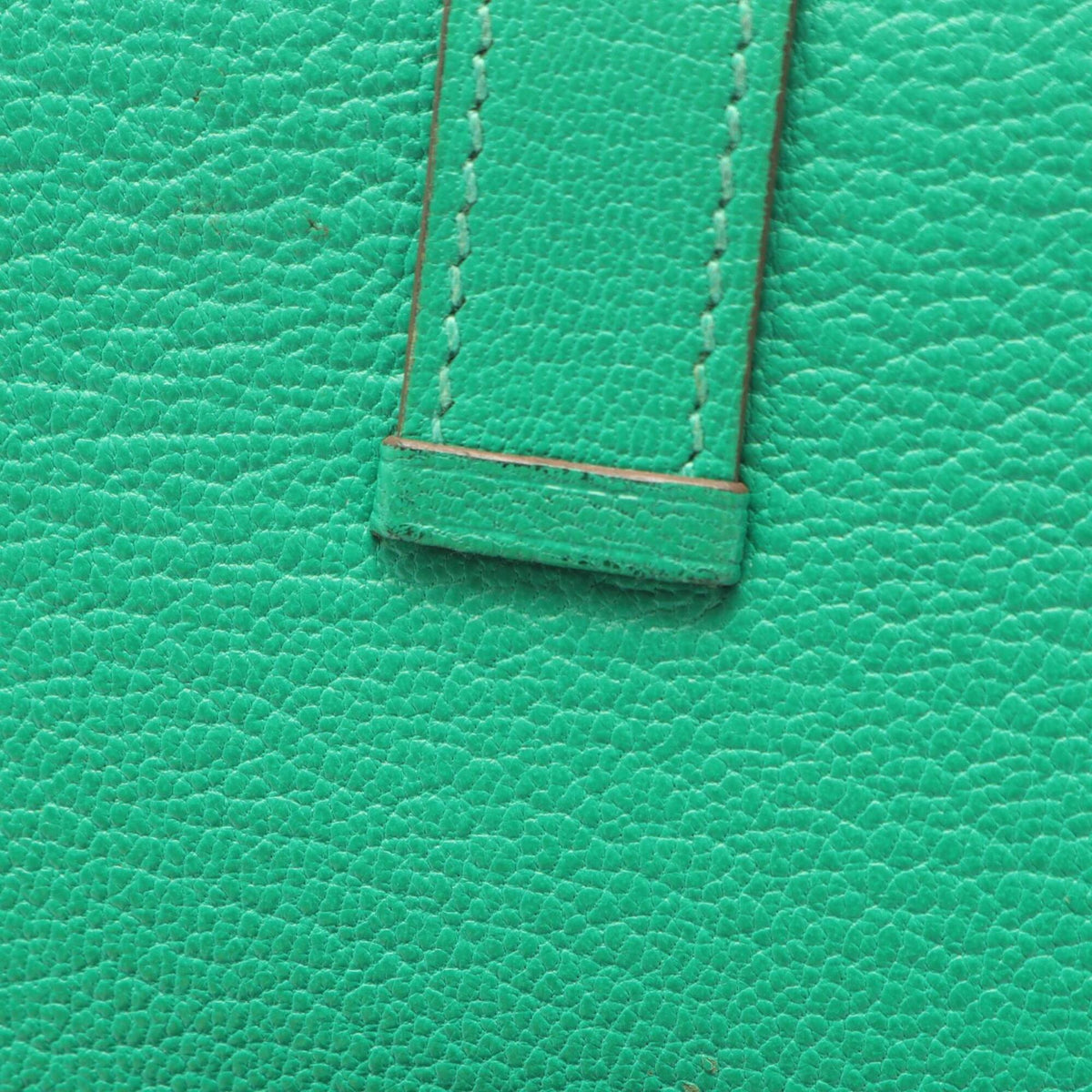 Hermes Green Mint Green Chevre Leather Leather Long Wallet (Bi-Fold) (Pre-Owned)