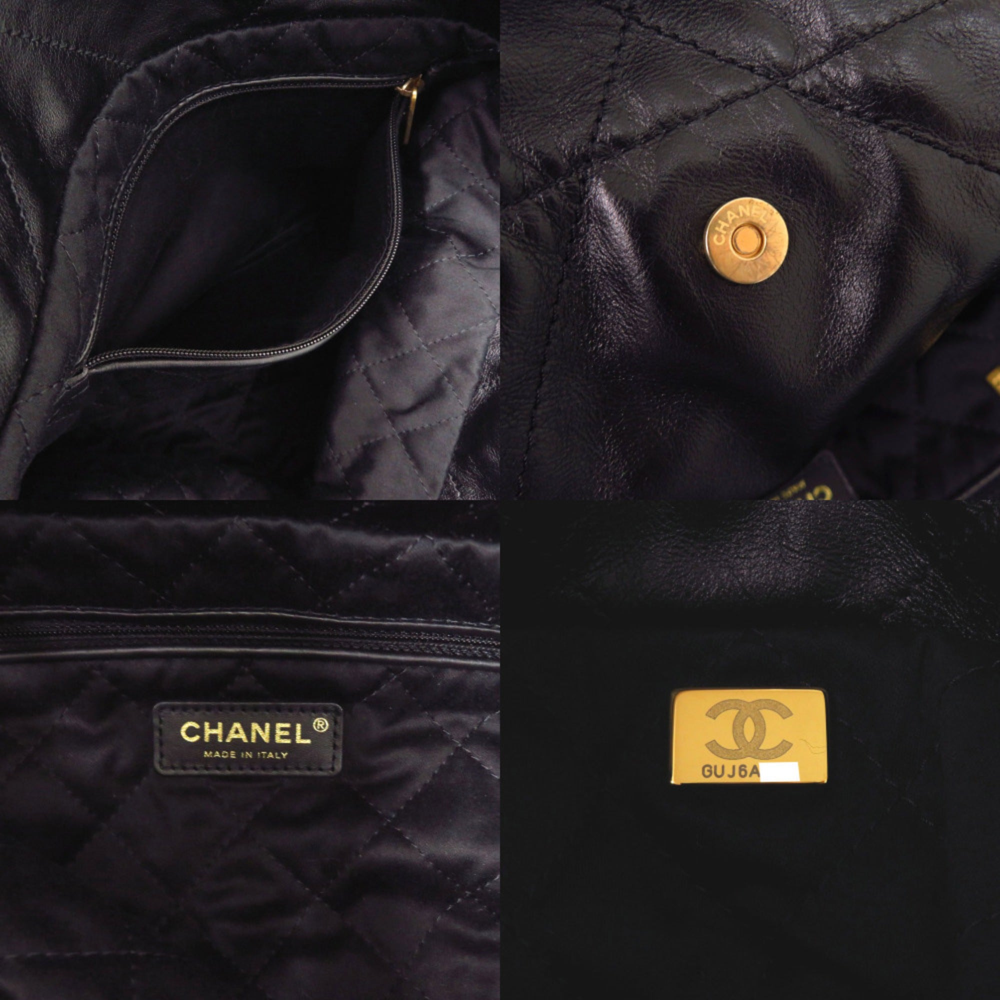 Chanel Black Leather Pouch Shoulder Bag (Pre-Owned)