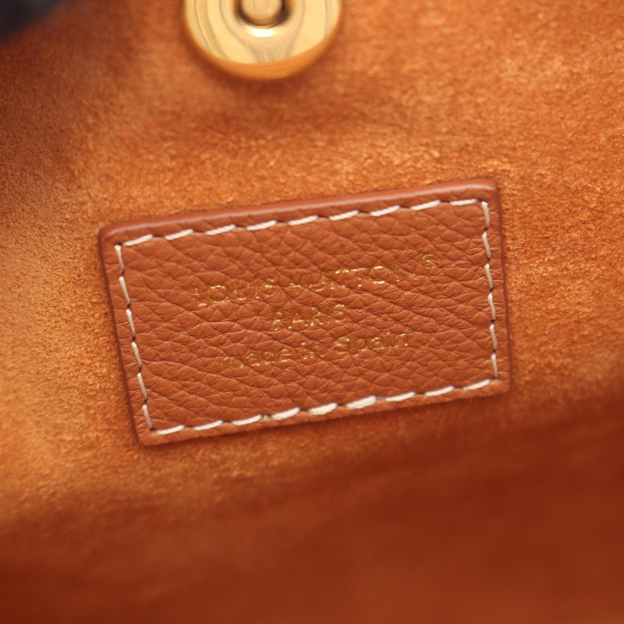 Louis Vuitton Brown Cognac Leather Handbag Pouch Shoulder Bag (Pre-Owned)